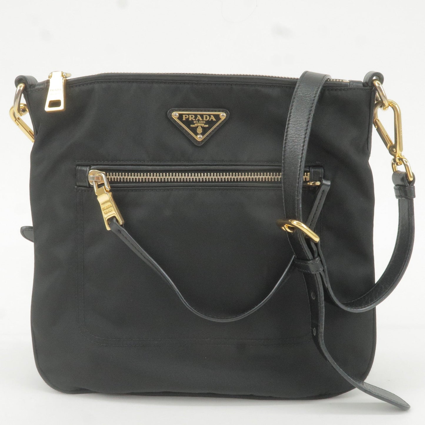 Prada Prada Logo Nylon Leather Shoulder Bag Crossbody Bag Bt0711 35930 4