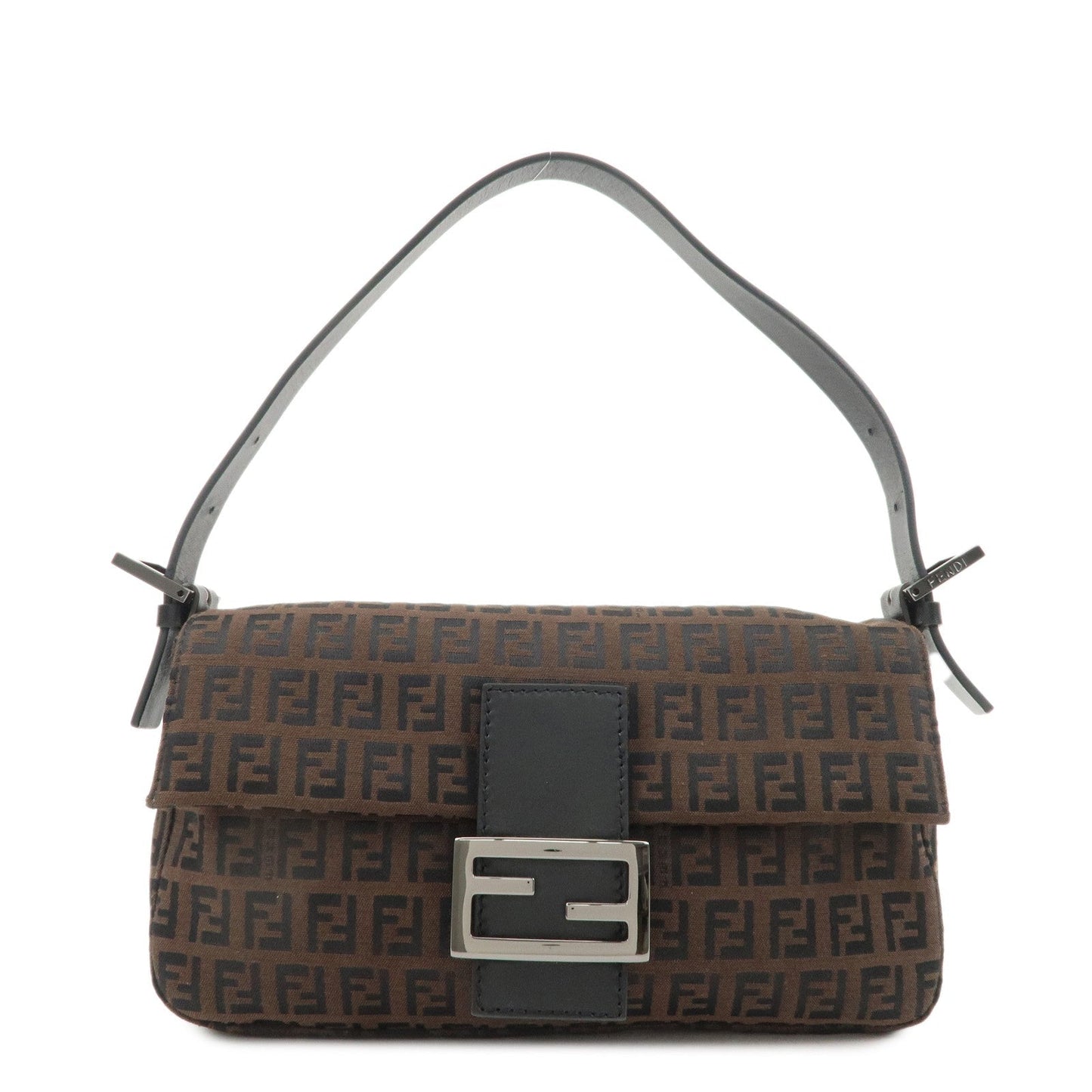 Fendi Shoulder Bag Mamma Baguette Zucchino d Leather Brown