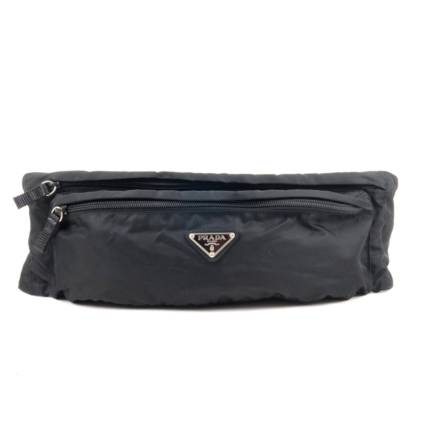 Prada Prada Logo Nylon Leather Waist Bag Fanny Pack Travel Bag