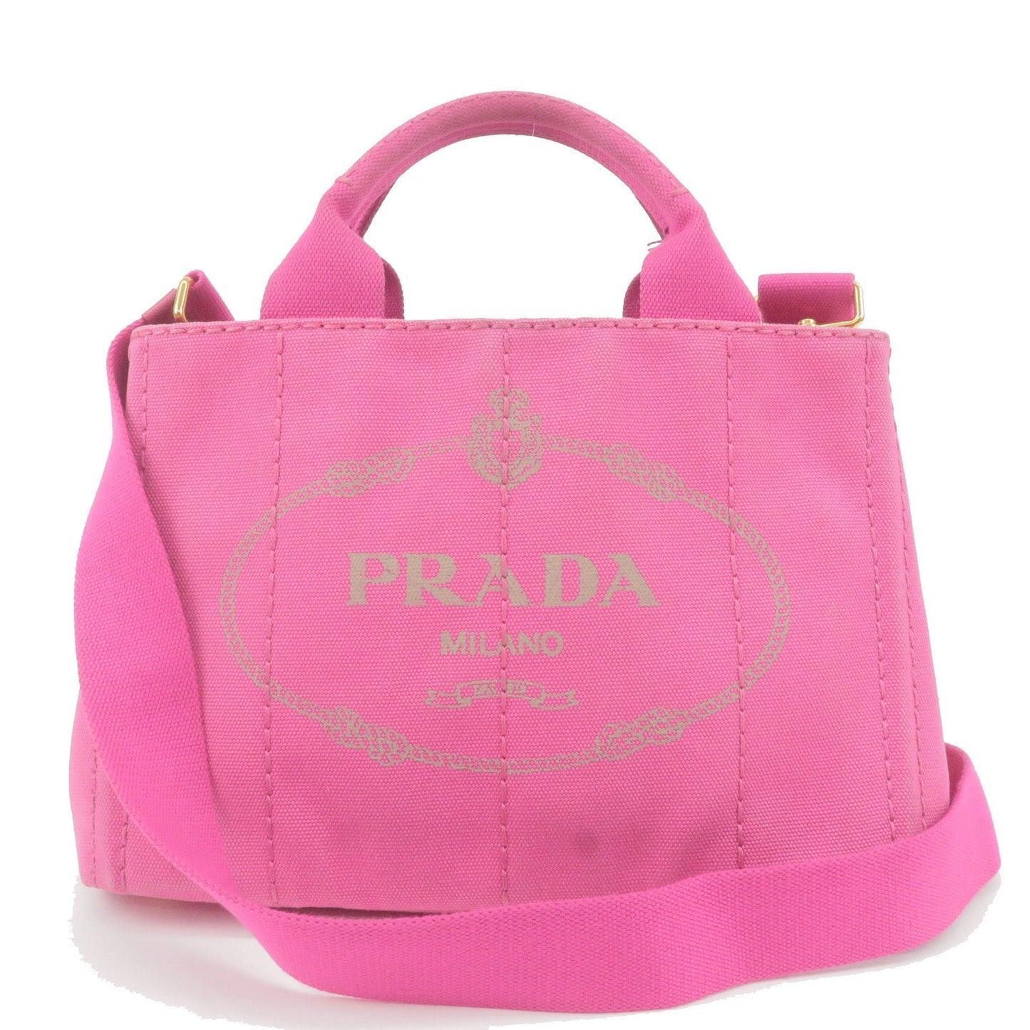 Prada Prada Canapa Mini Canvas 2Way Bag Shoulder Bag Pink 36069 18