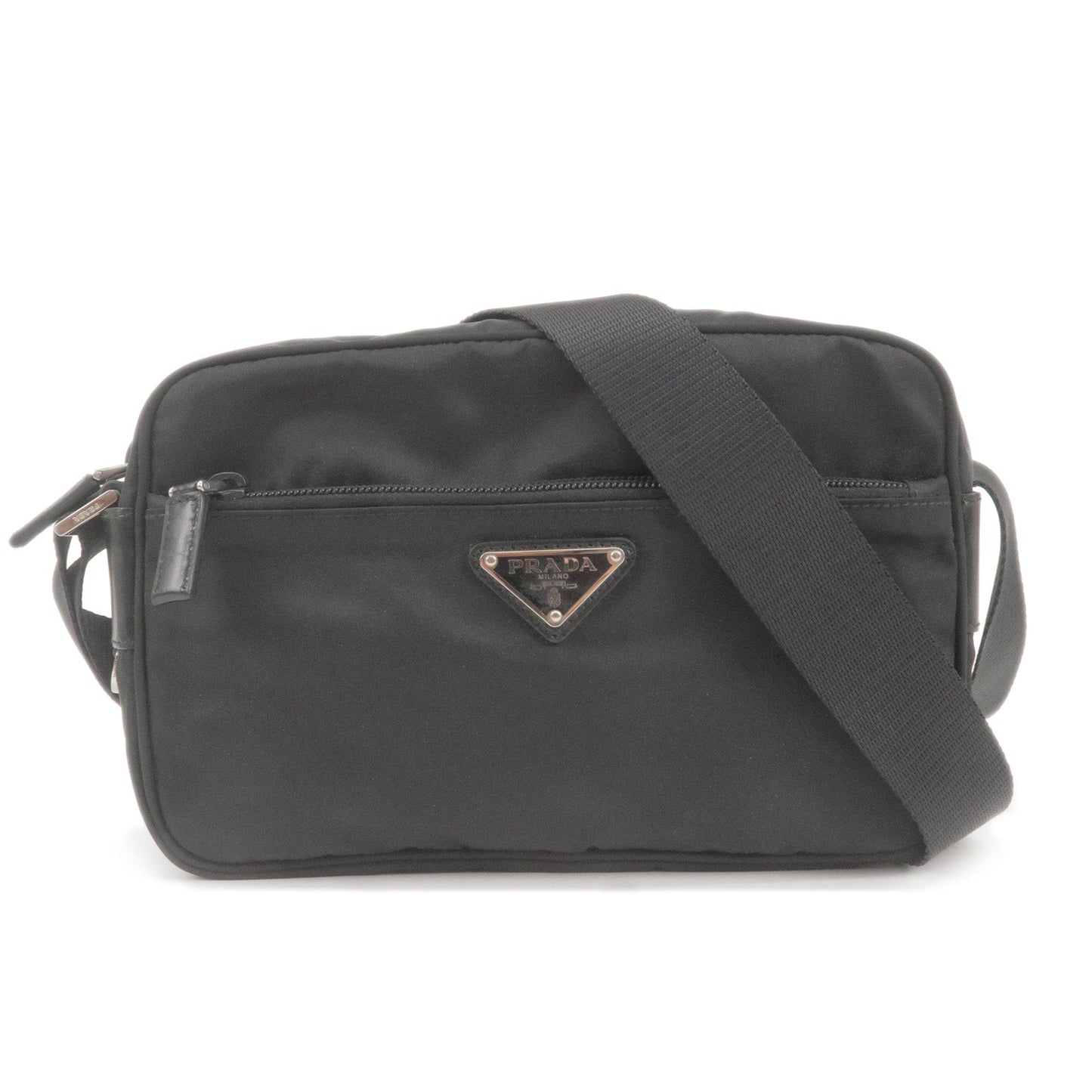 Prada Prada Logo Nylon Leather Shoulder Bag Nero Black Bt1067 36313 16