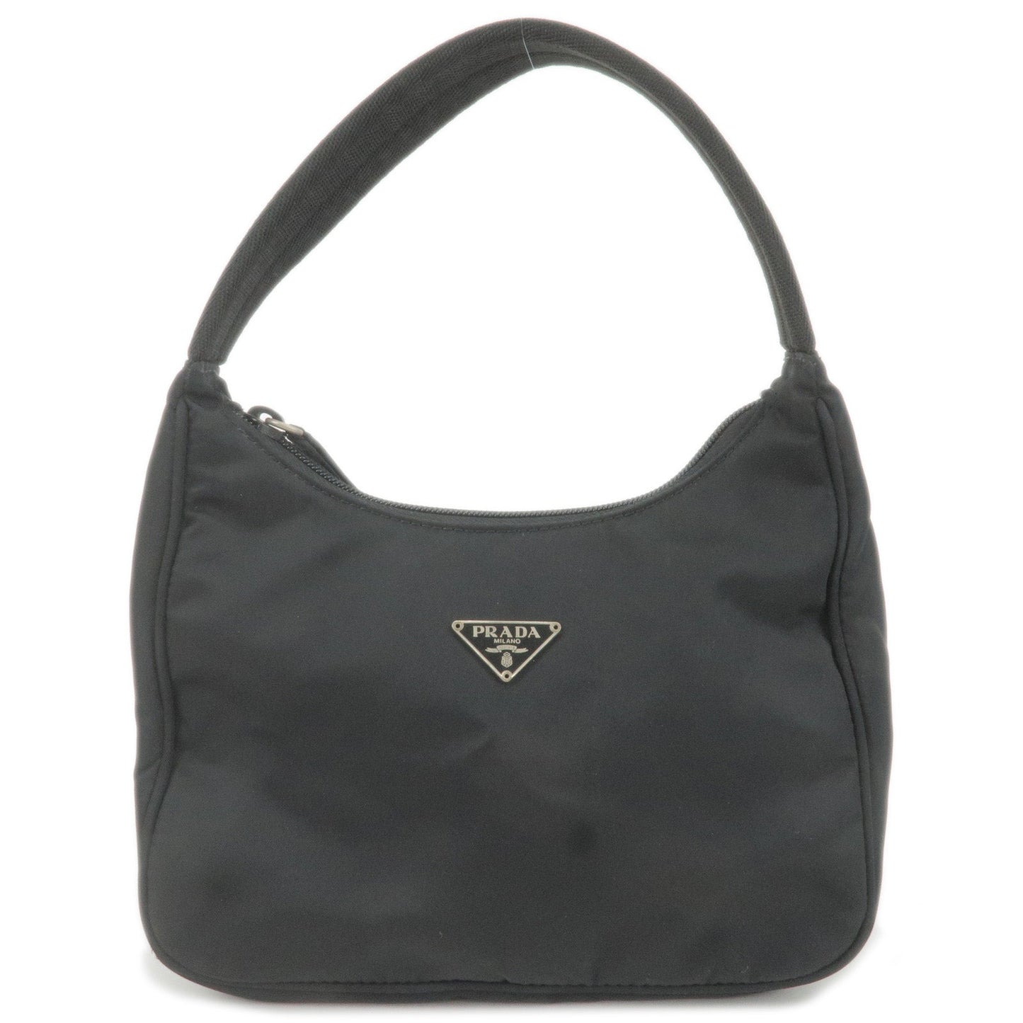 Prada Prada Logo Nylon Pouch Hand Bag Purse Nero Travel Bag