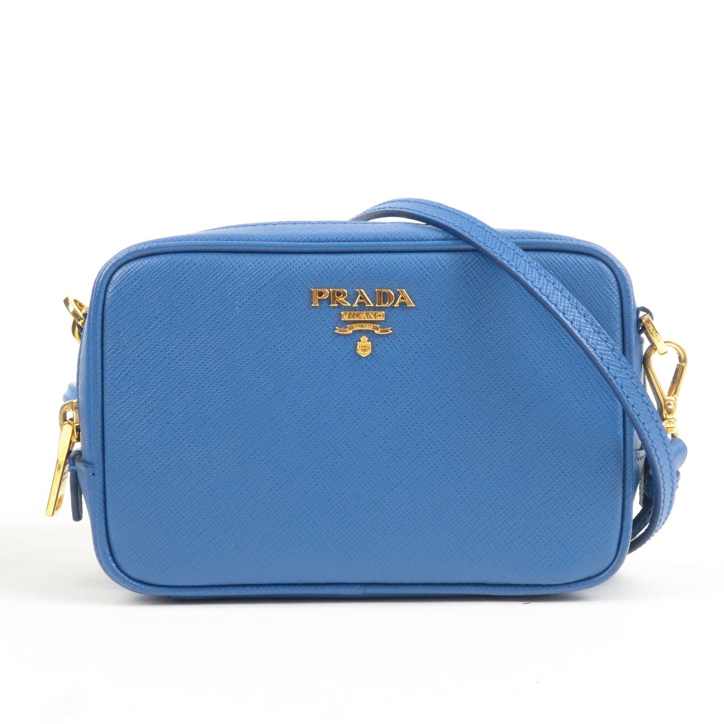Prada Prada Logo Leather Shoulder Bag Mini Bag Blue
