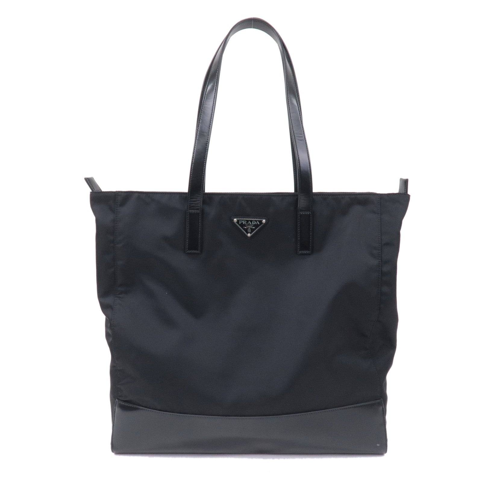 Prada Prada Logo Nylon Leather Tote Bag Shoulder Bag