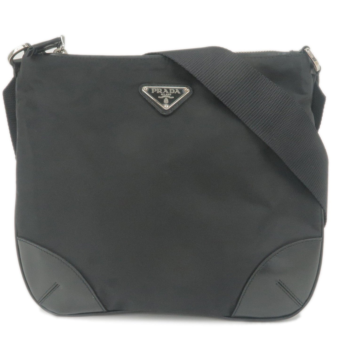Prada Prada Logo Nylon Leather Shoulder Bag Purse Nero Bt0332 35762 7