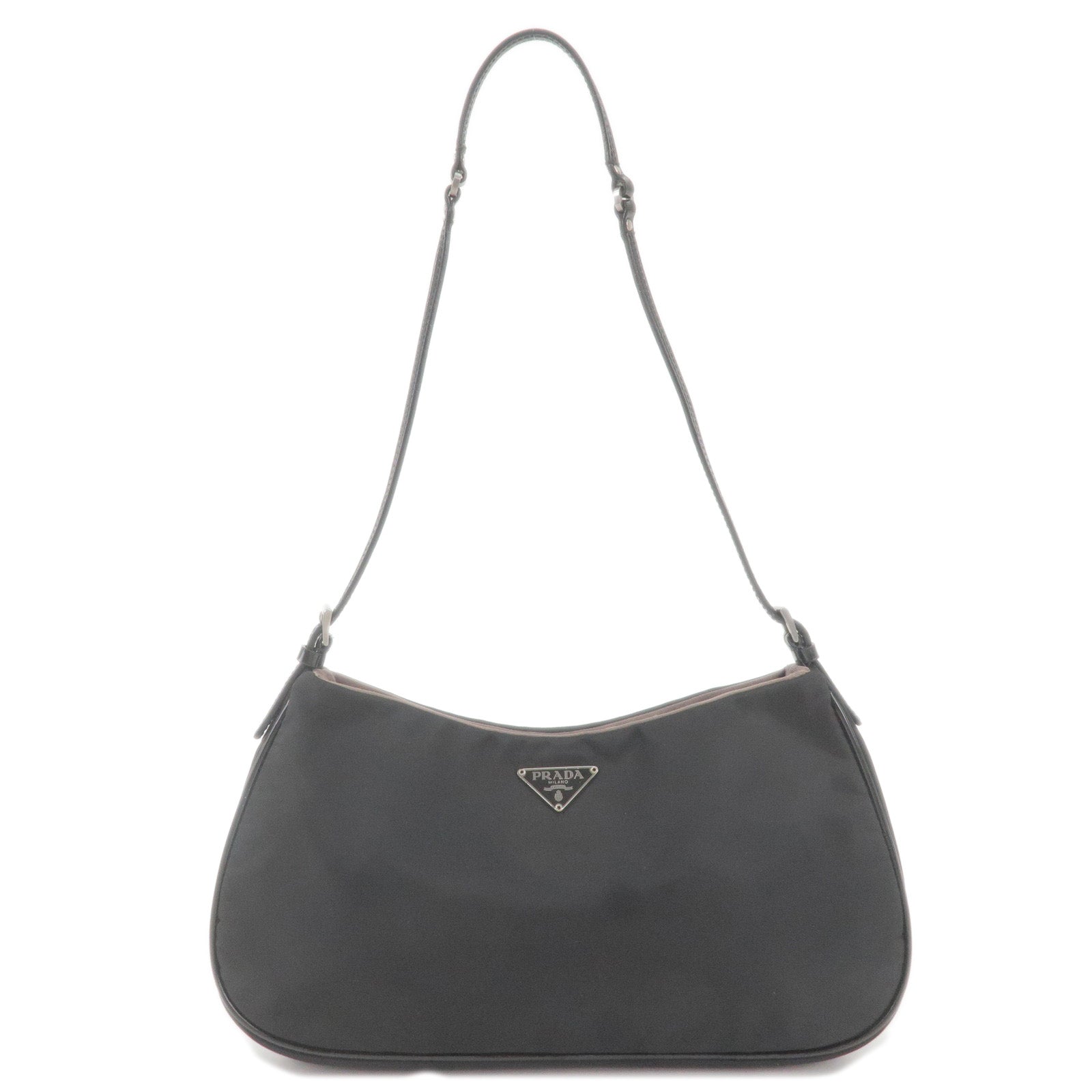 Prada Prada Logo Nylon Enamel Shoulder Bag Purse Hand