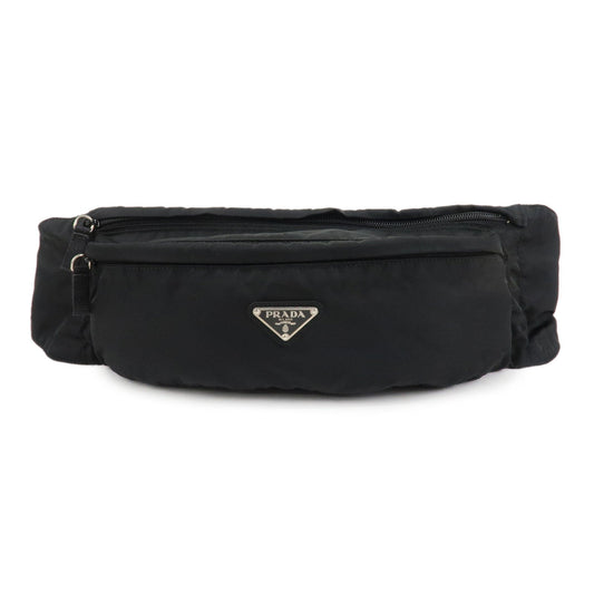 Prada Triangle Waist Bag HDW d Nylon Black Silver Handbag