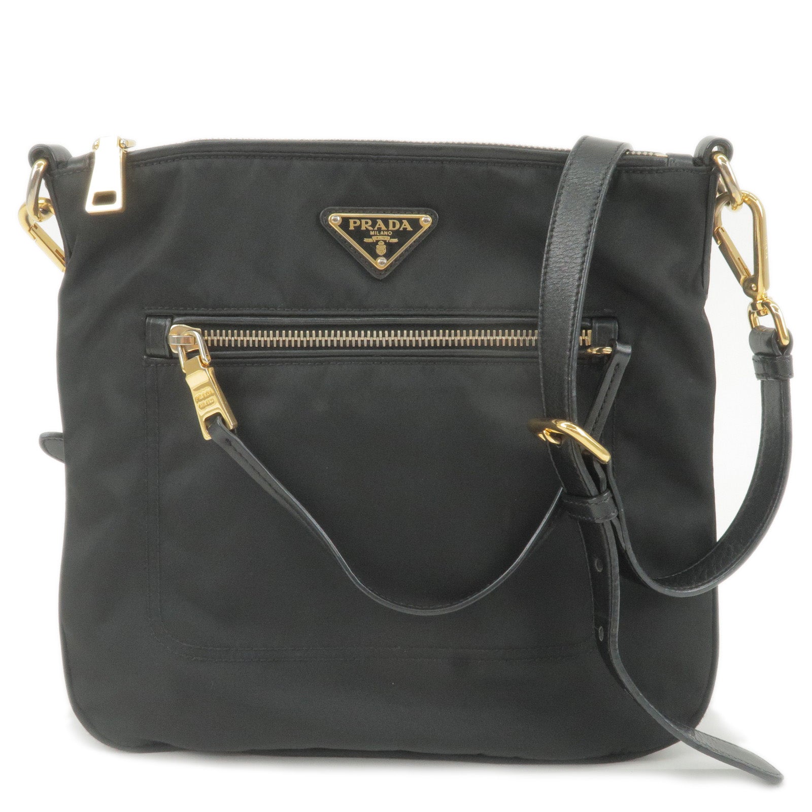 Prada Prada Logo Nylon Leather Shoulder Bag Crossbody Bag Bt0711 35930 4