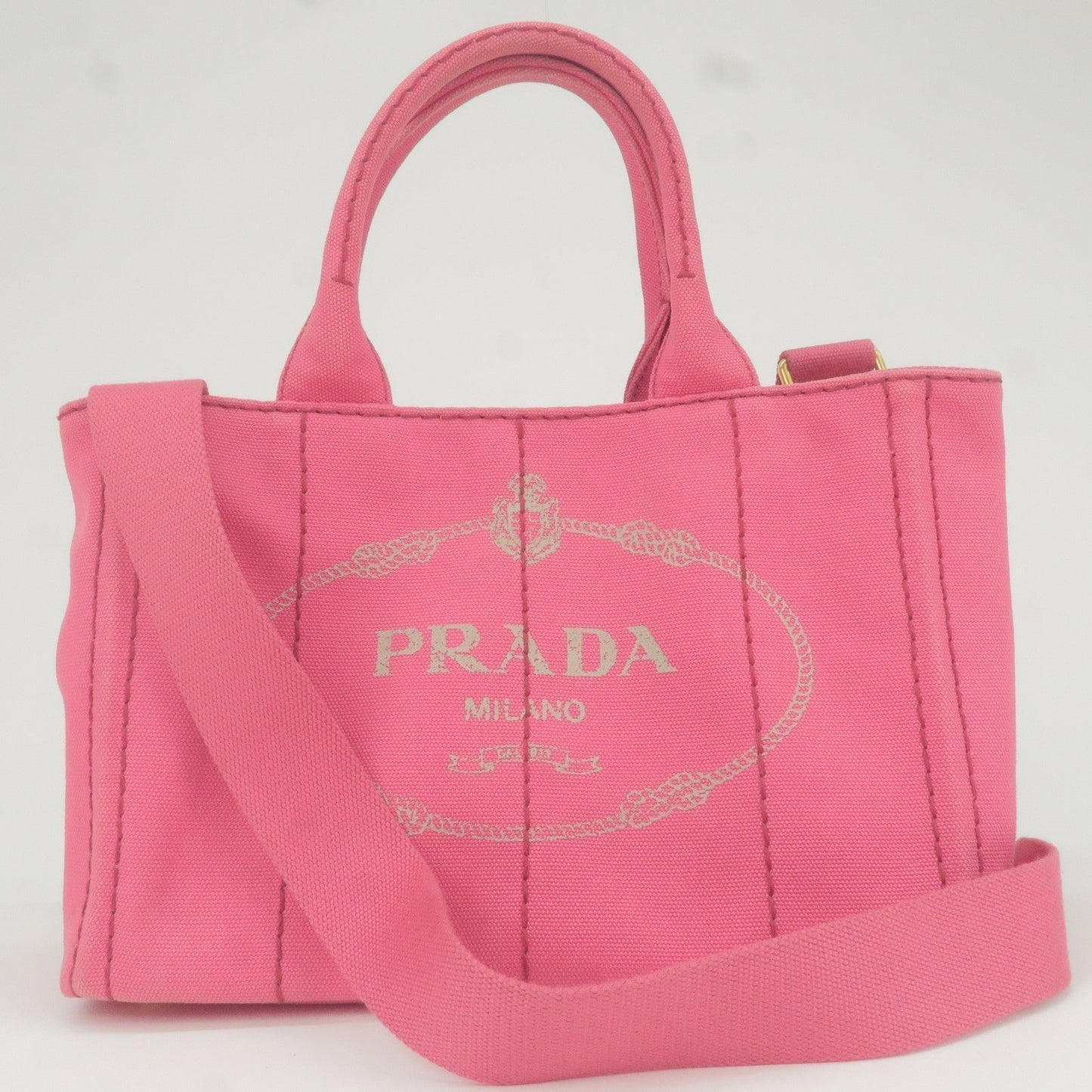 Prada Prada Canapa Mini Canvas 2Way Bag Shoulder Bag 1Bg439 35786 1