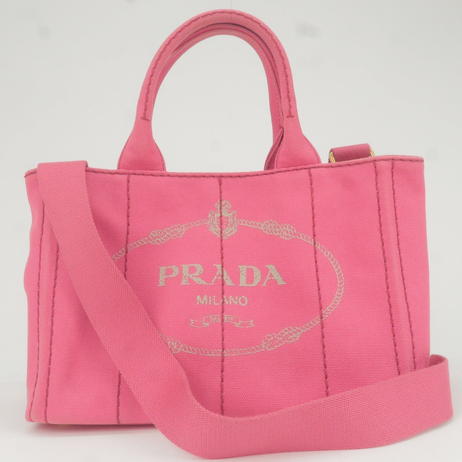 Prada Prada Canapa Mini Canvas 2Way Bag Shoulder Bag 1Bg439 35786 1