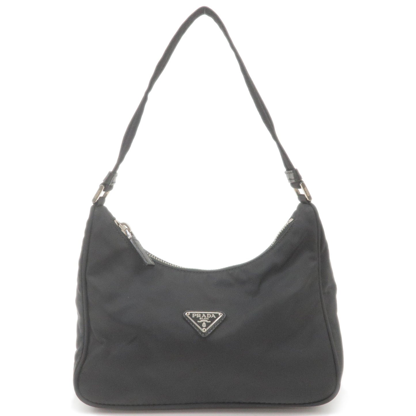 Prada Prada Logo Nylon Leather Shoulder Bag Nero Black 1N1204 36646 16