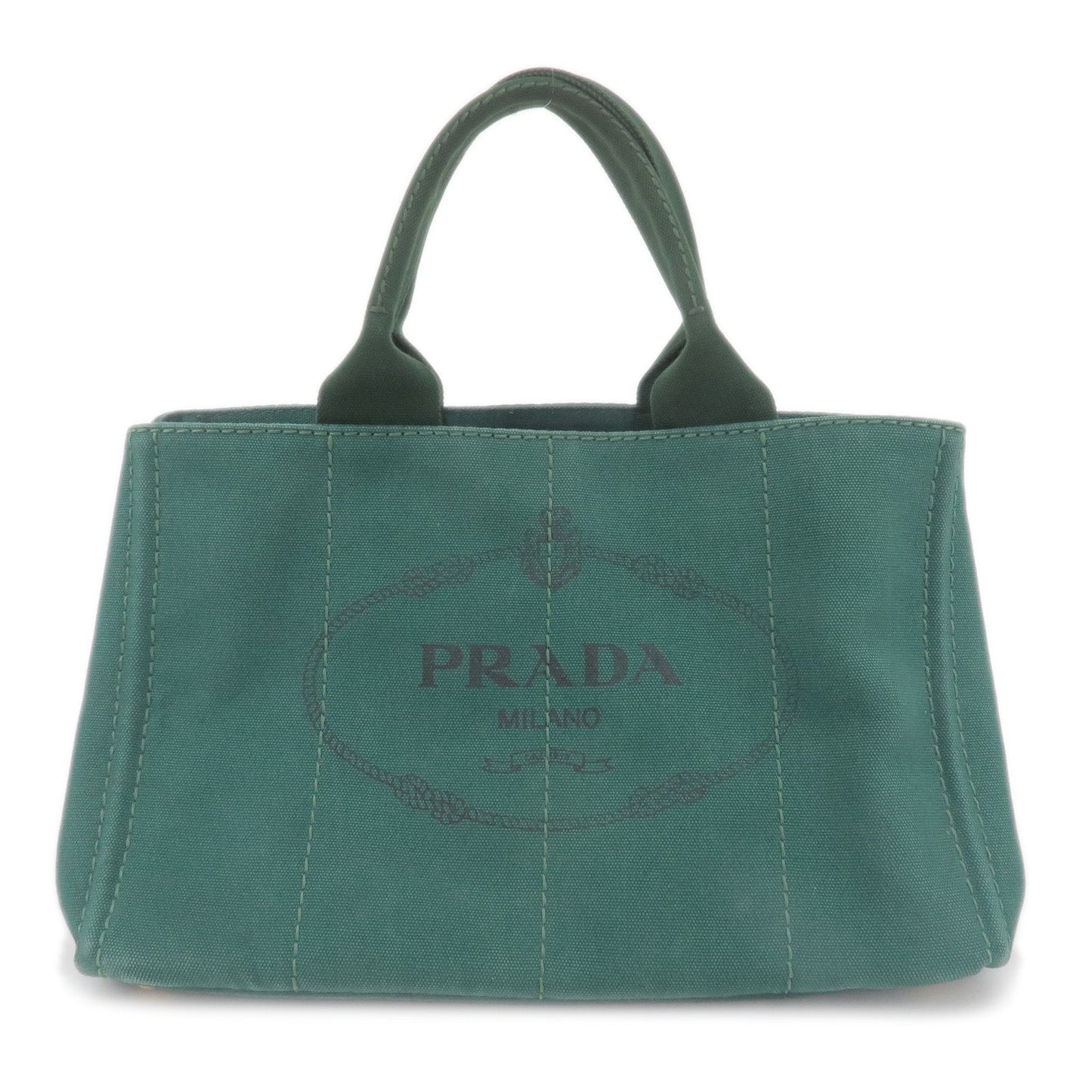 Prada Prada Canapa Canvas Tote Bag Green Bn2642 35648