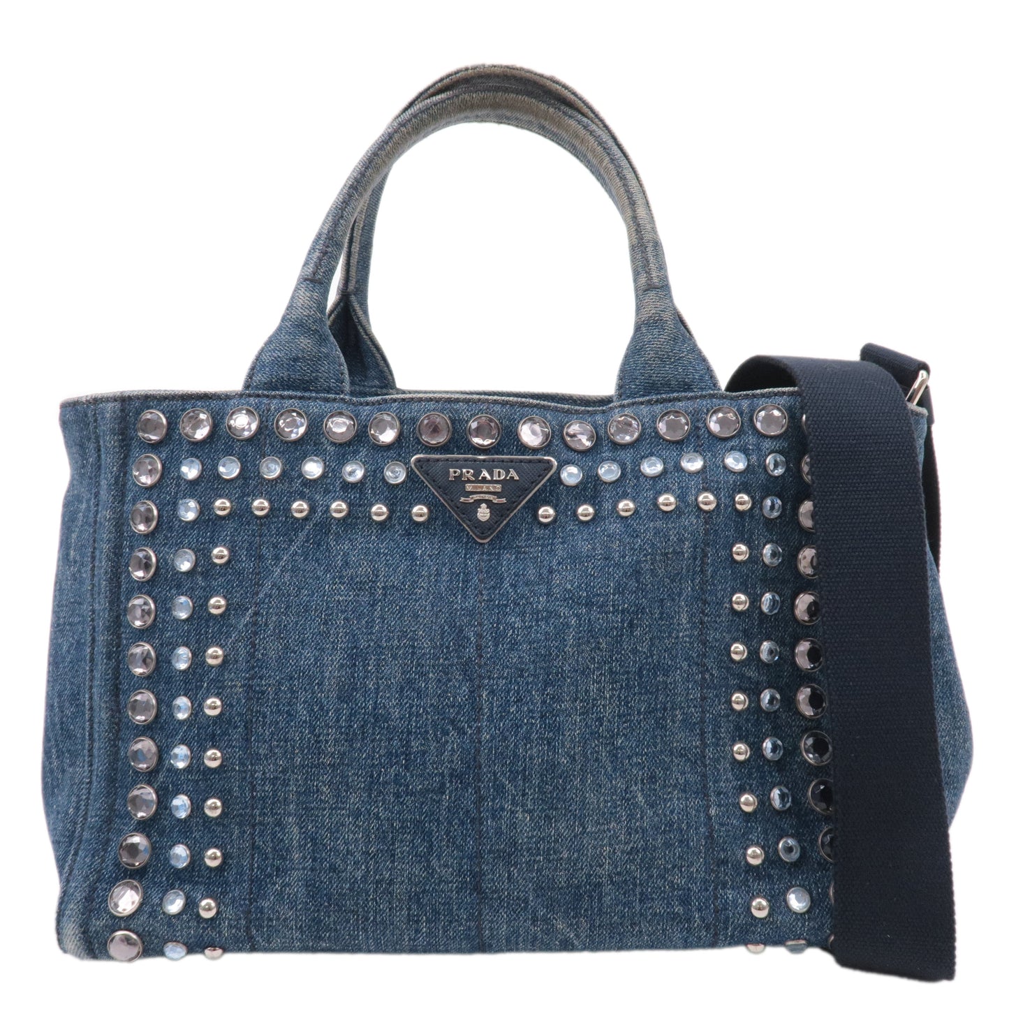 Prada Prada Bijou Canapa Mini Canvas 2Way Hand Bag Travel Bag