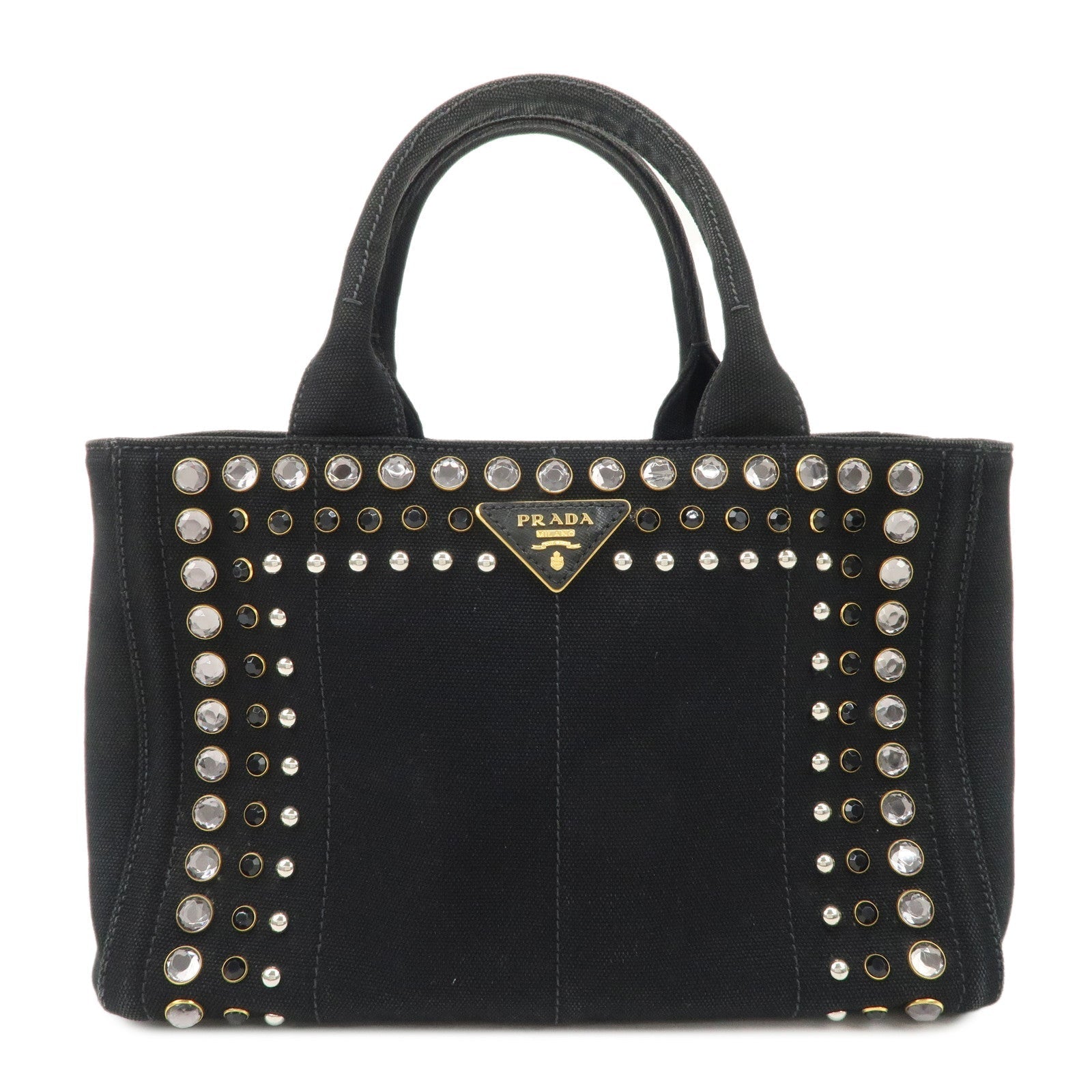 Shoulder Bag Canapa Bijiou Studs 2Way Hand d Canvas Logo