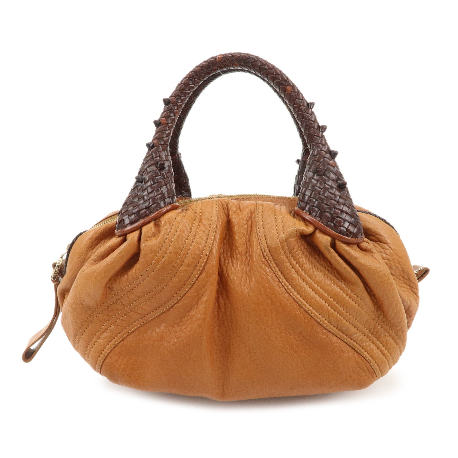 Fendi Bag Spy Bag Hand Bag Dark d Leather Brown Mini Mini Bag