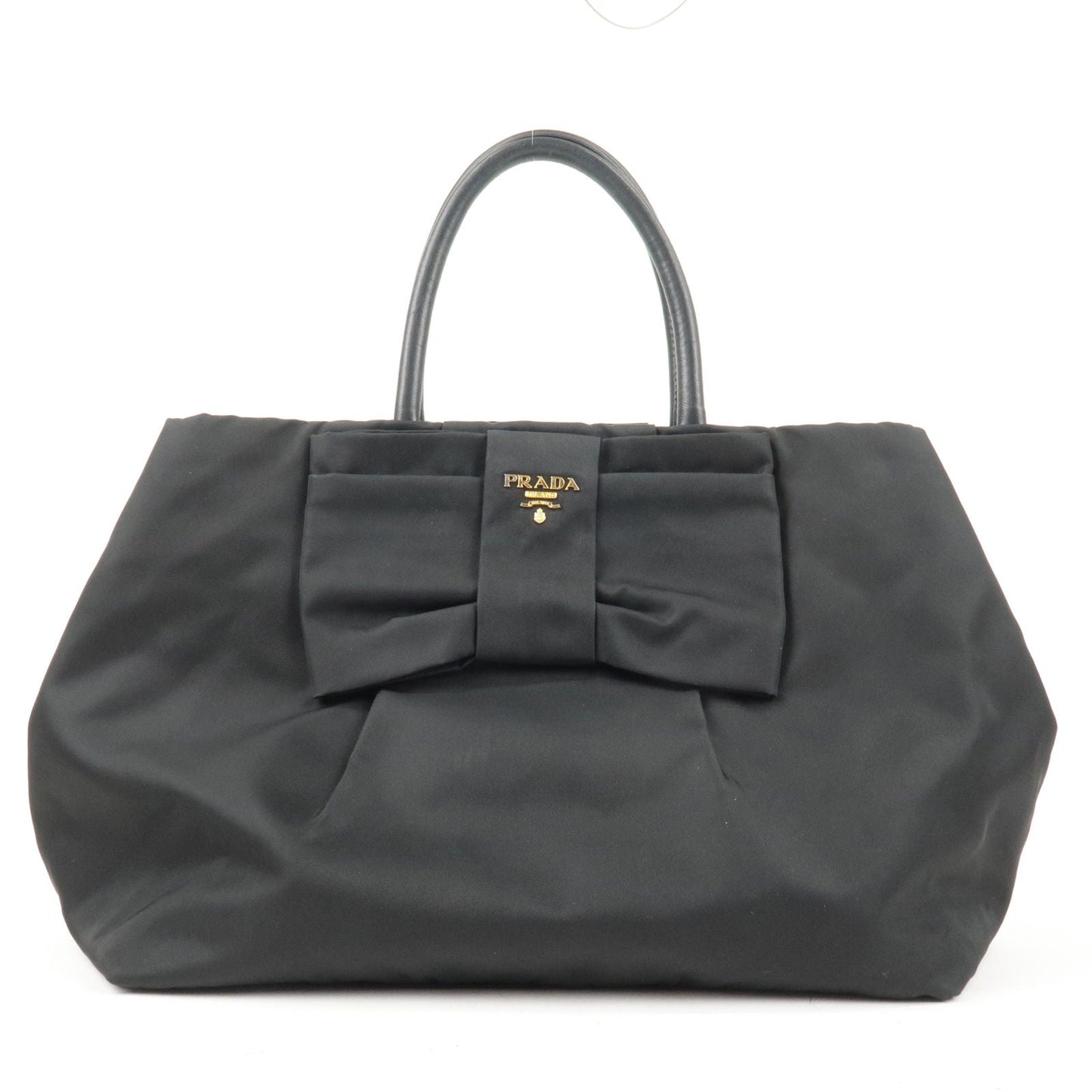 Prada Prada Nylon Leather Ribbon Hand Bag Tote Bag