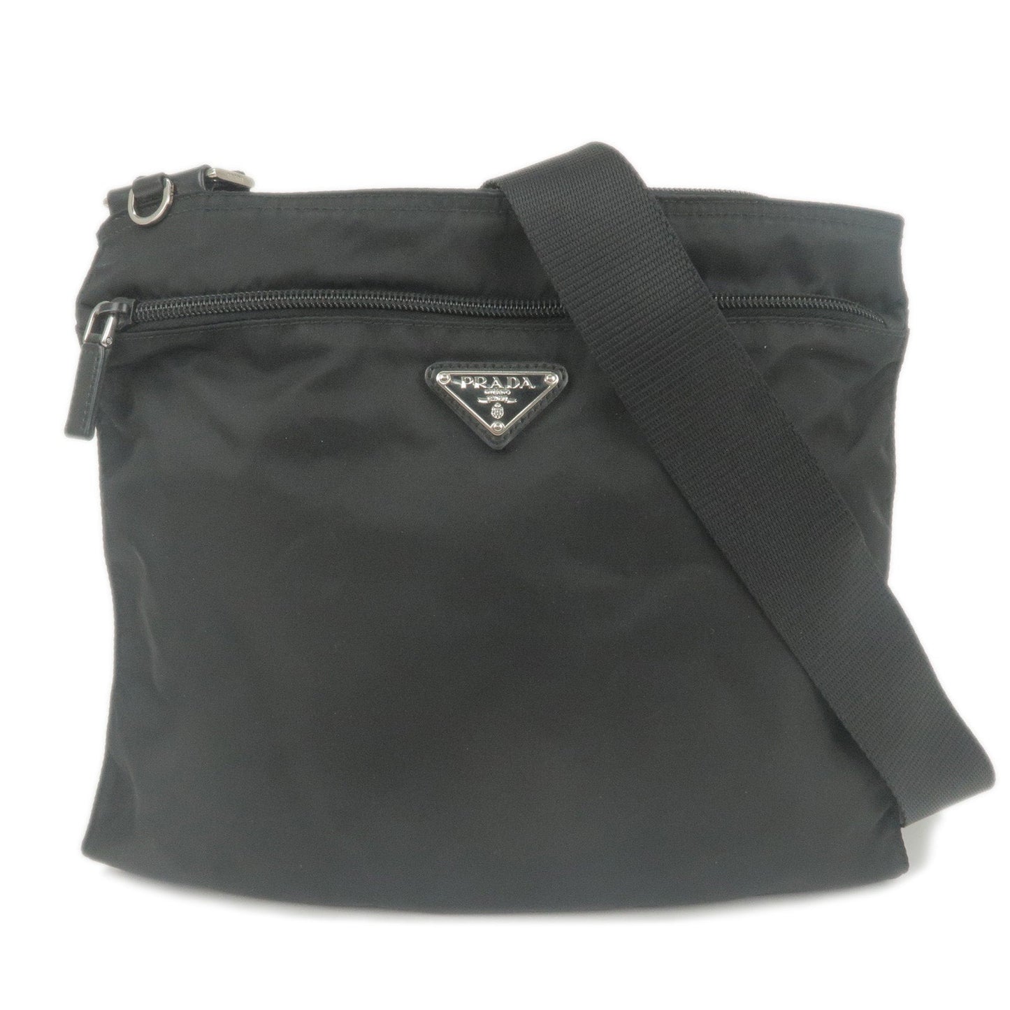 Prada Prada Logo Nylon Leather Shoulder Bag Nero Black 1Bc137 35740 13