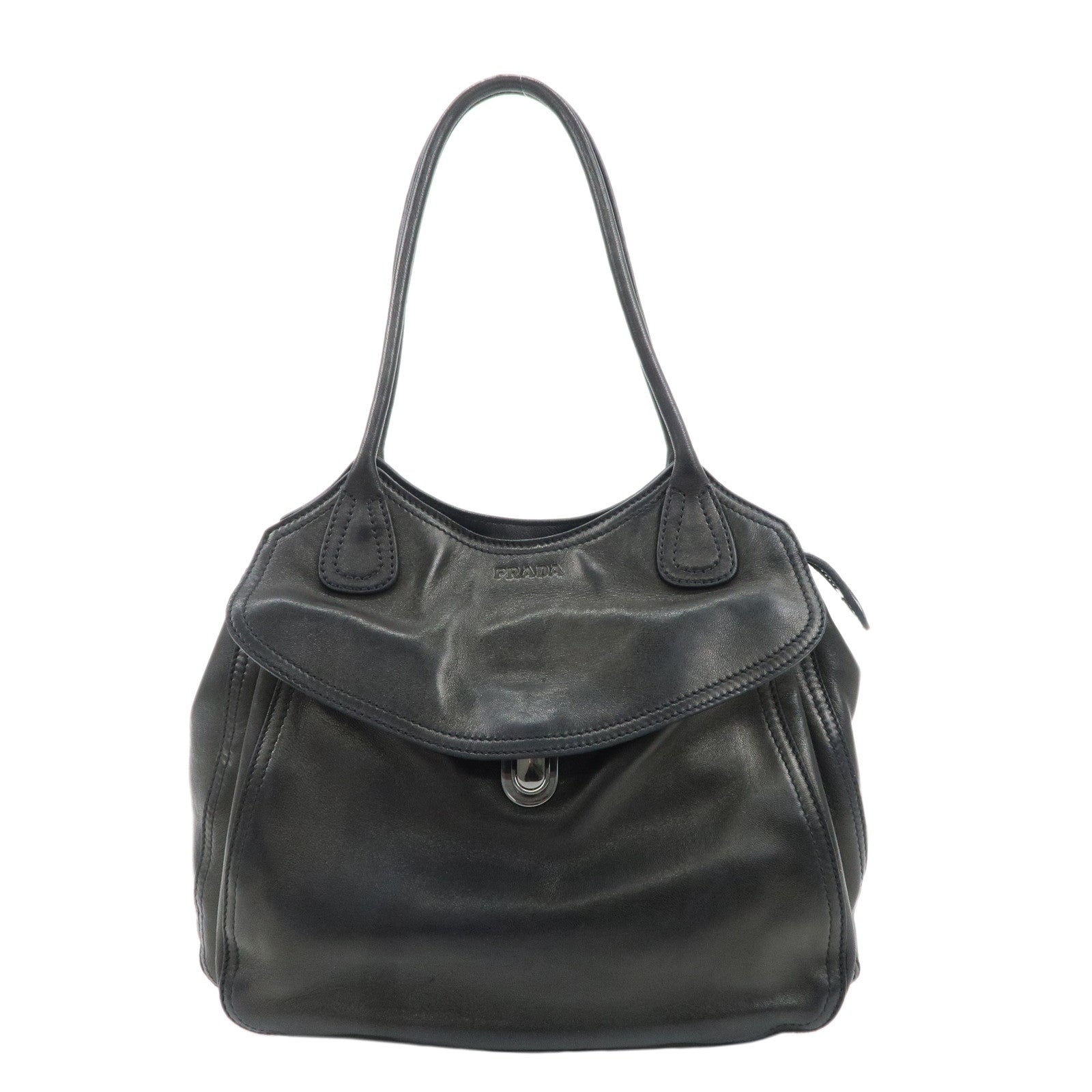 Prada Tote Bag d Leather Black