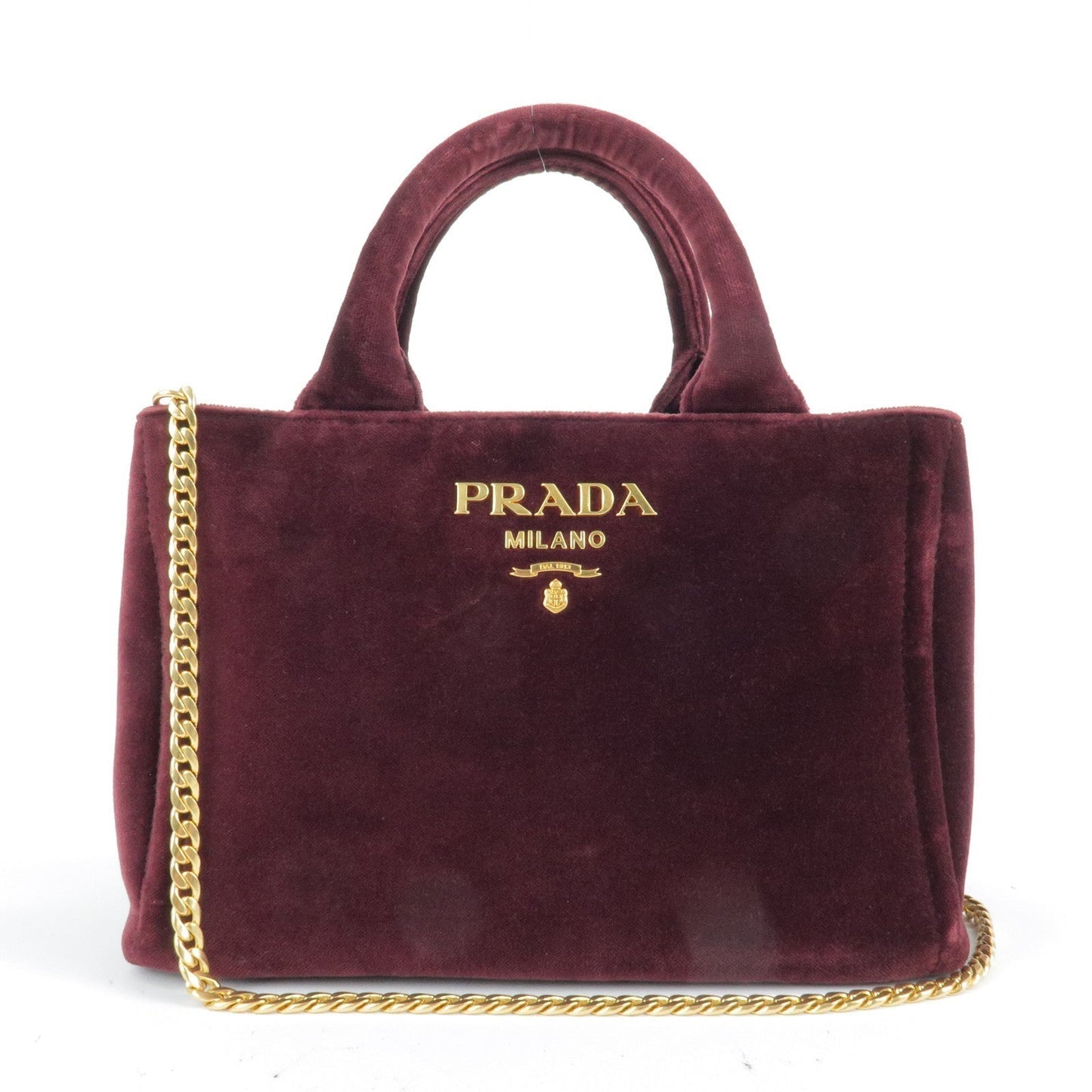 Prada Velour Canapa 2Way Hand Bag Shoulder Bag Mini