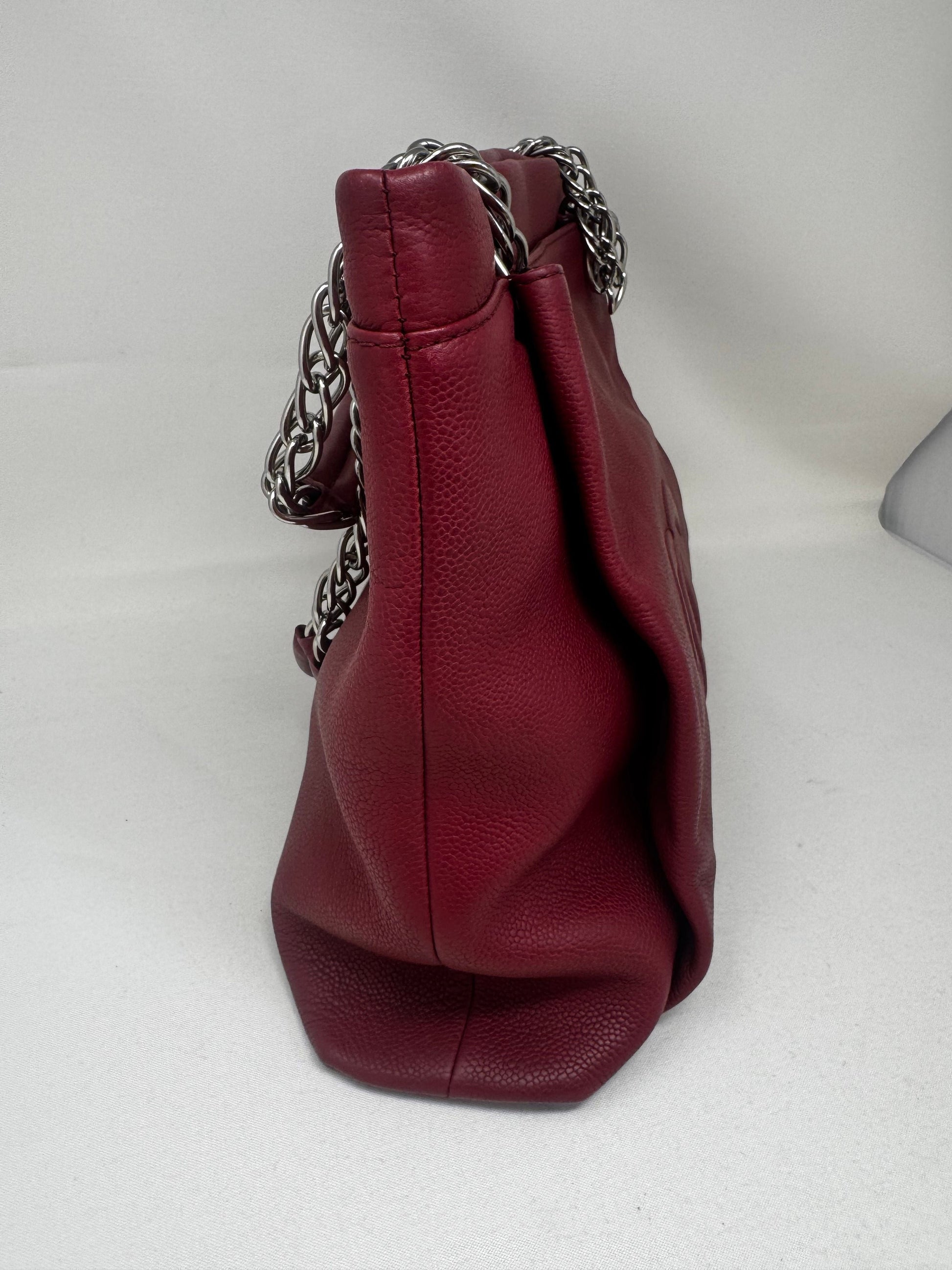 Chanel Caviar Leather Timeless CC Pleated Large Tote BJ-