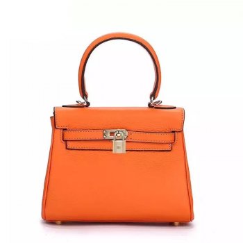Hermes Luxury Kelly Cm Togo Bag Orange Leather Gold Travel Bag