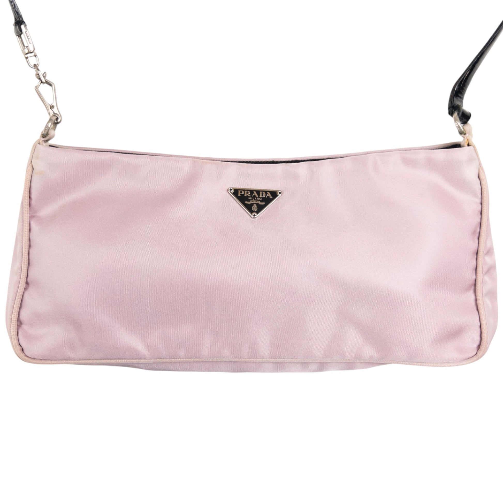 Prada Shoulder Bag Baguette Pink Mini