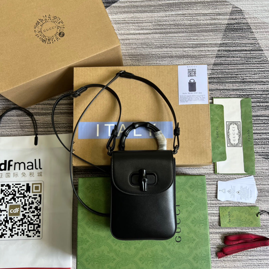 gg Bamboo , ’s 6in Black Mini Bag