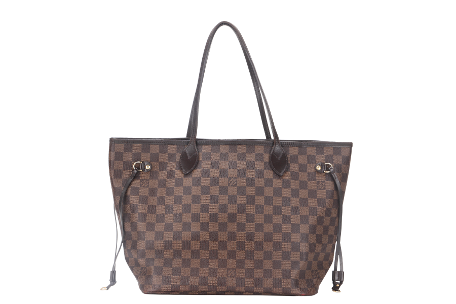 LOUIS VUITTON NEVERFULL MM (N40600) BROWN DAMIER EBENE GOLD HARDWARE
