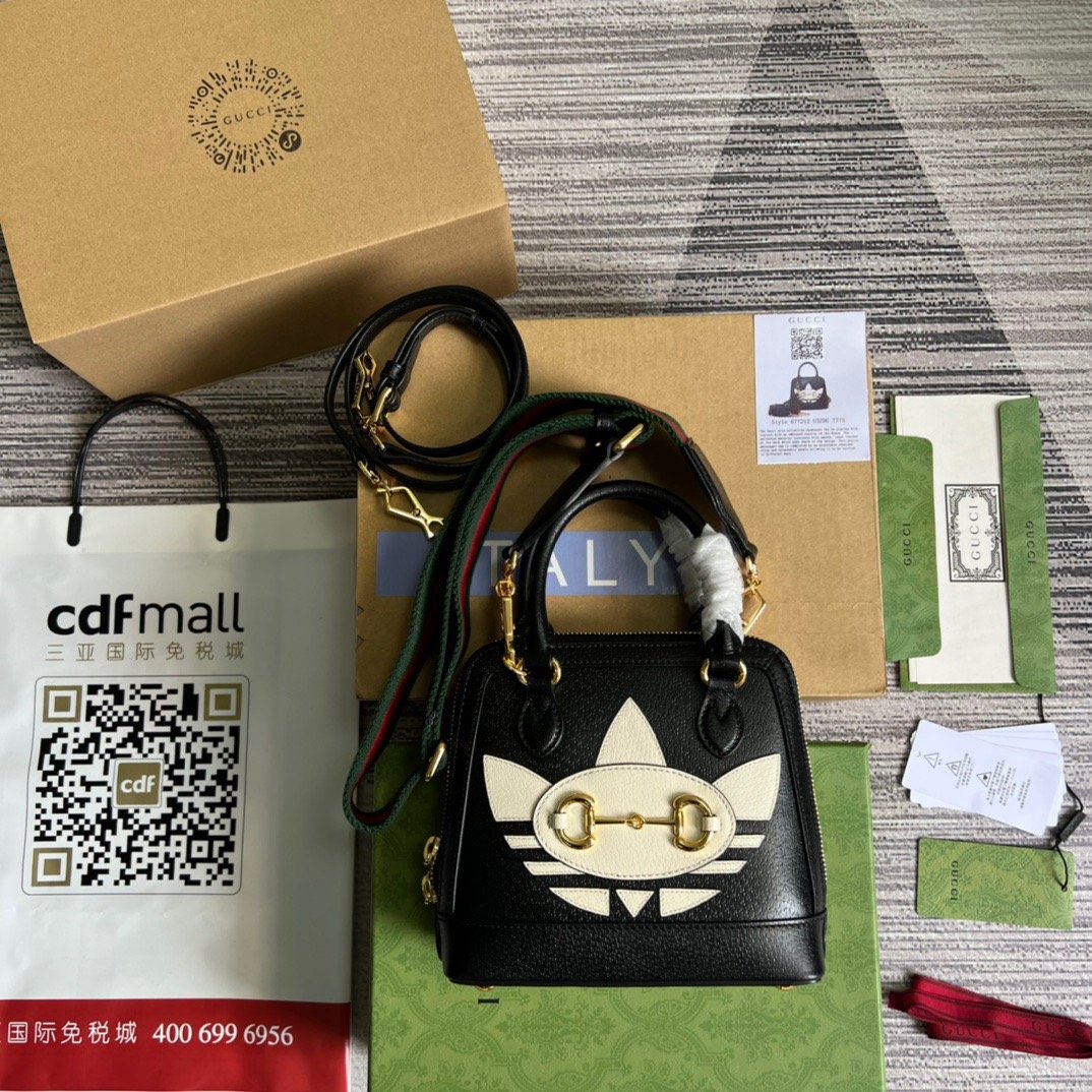 gg x Adidas Horsebit , Black Mini Bag