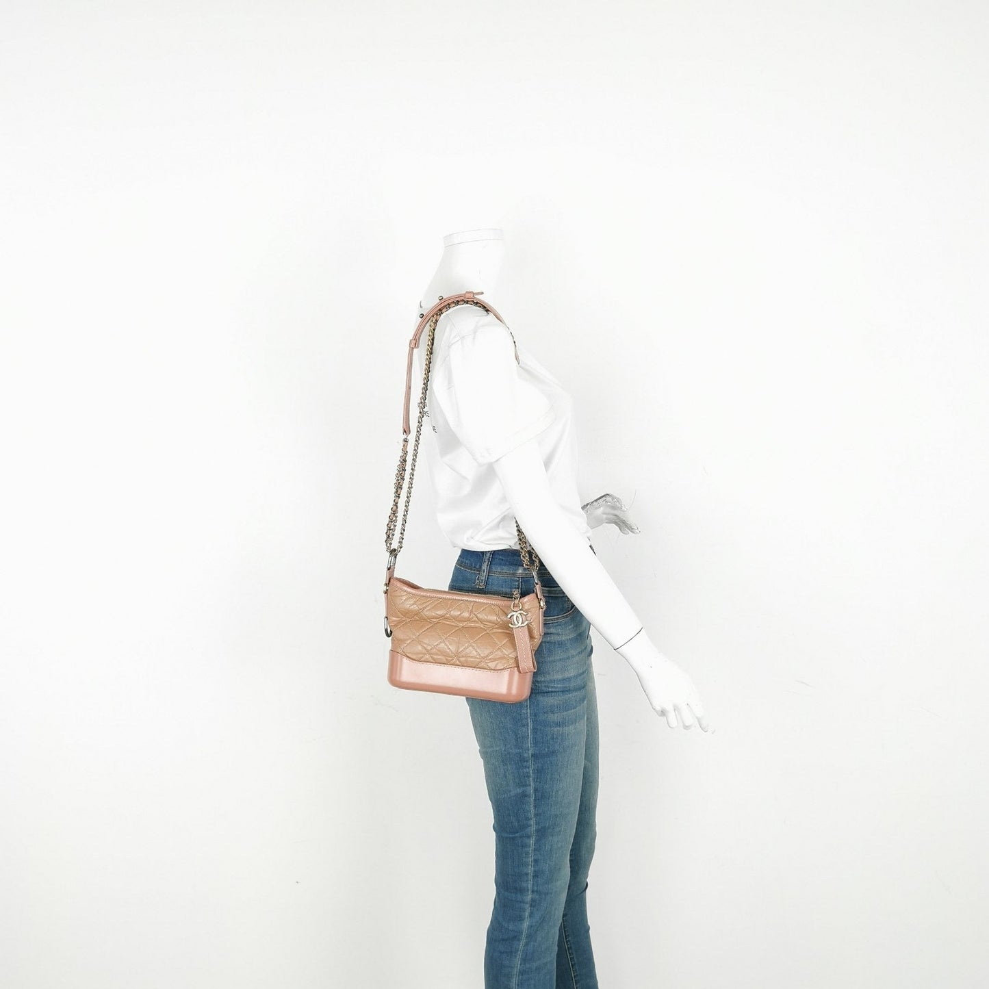 Chanel Gabrielle Hobo Pink Small Leather Crossbody Bag