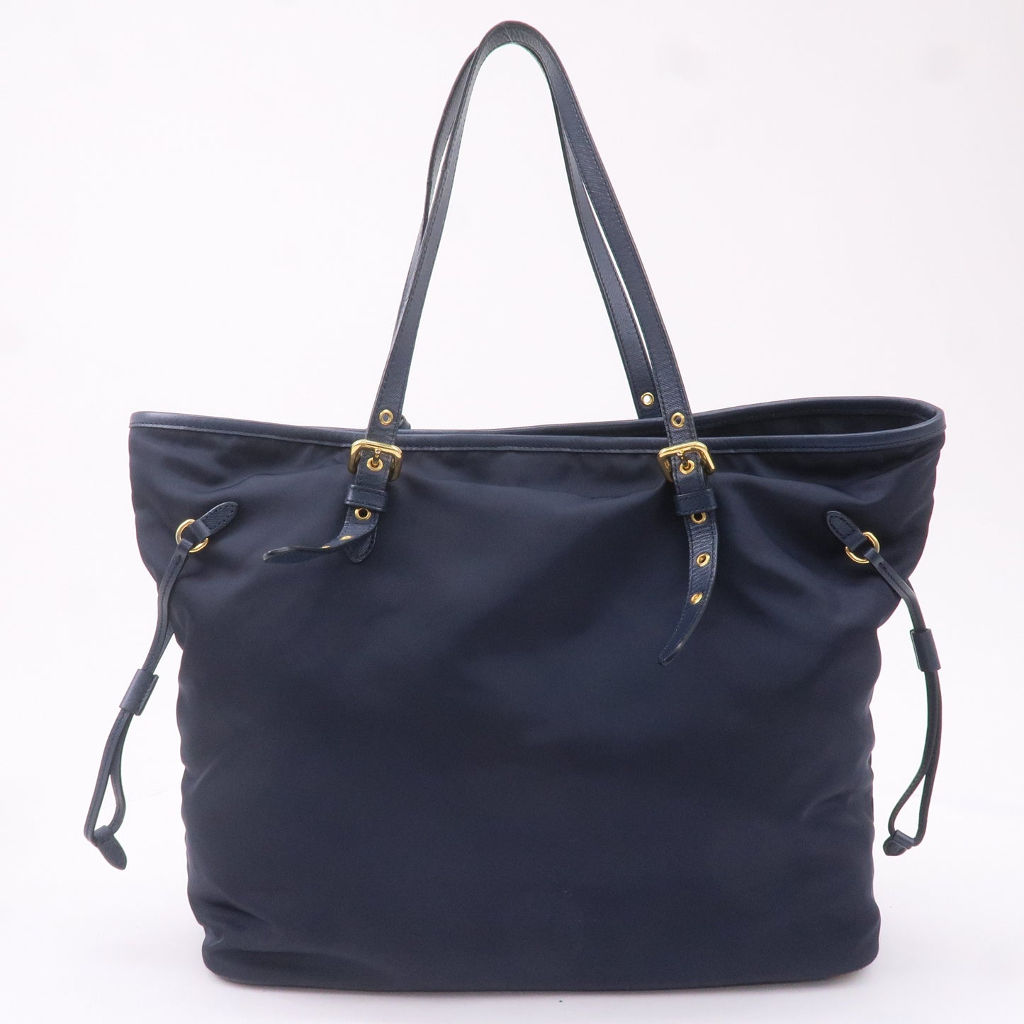 Prada Prada Nylon Leather Tote Bag Shoulder Bag Navy