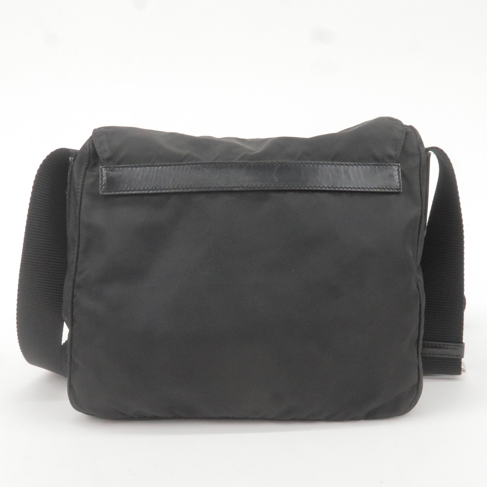 Prada Prada Nylon Leather Shoulder Bag Nero Black Bt8994