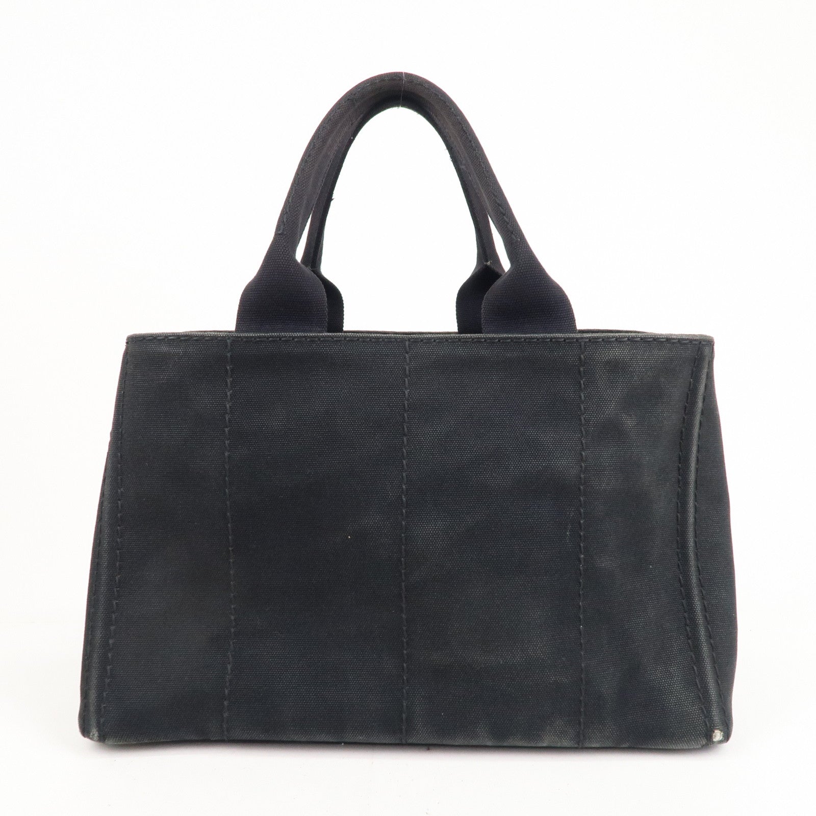 Prada Prada Canapa Canvas Tote Bag Hand Bag Black B1877B 36965 10