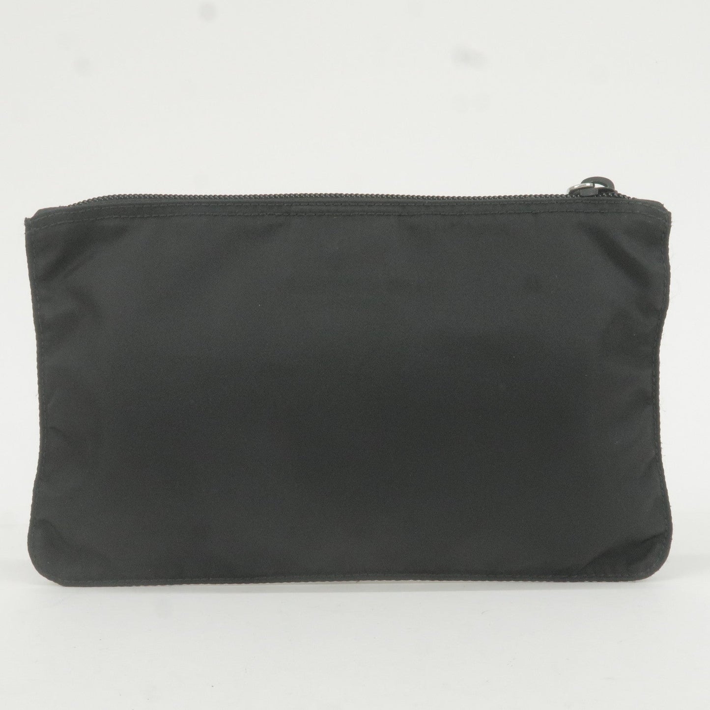 Prada Prada Logo Nylon Leather Pouch Clutch Cosmetic Bag Clutch Bag
