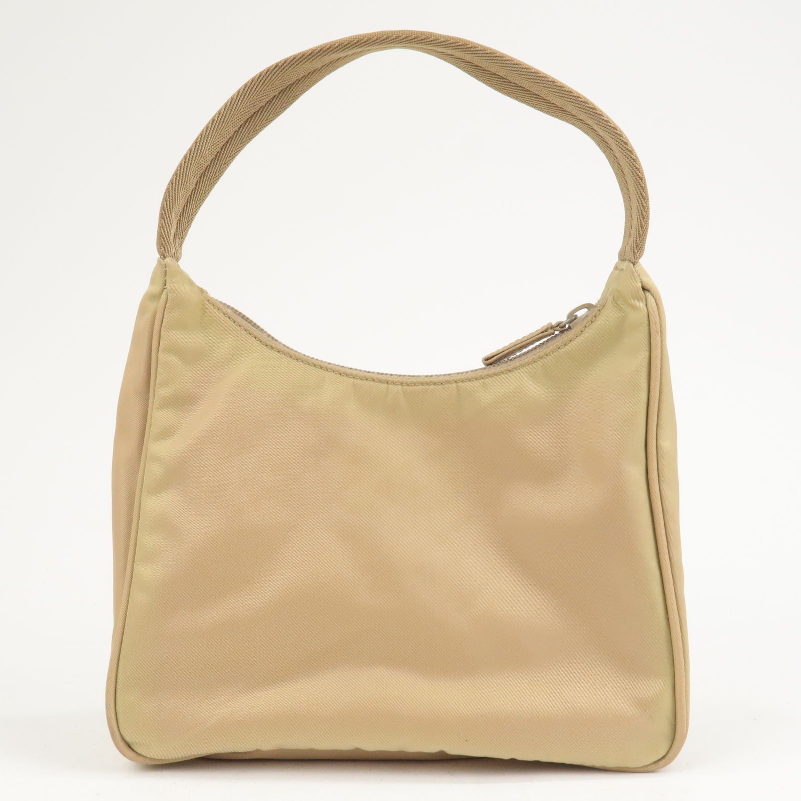 Prada Prada Logo Nylon Hand Bag Pouch Beige 36200 Travel Bag