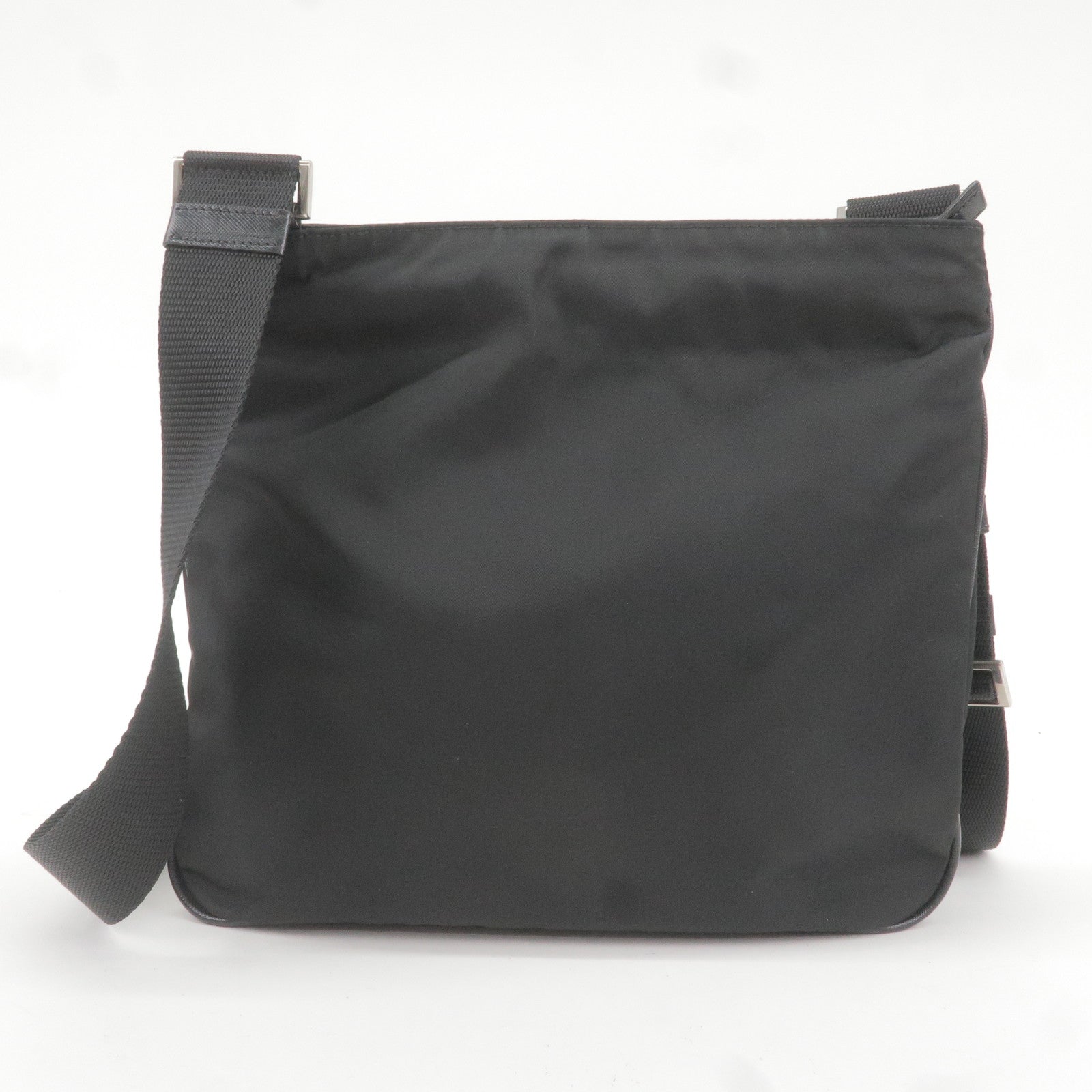 Prada Prada Logo Nylon Leather Shoulder Bag Nero Black Va0563 36318 13