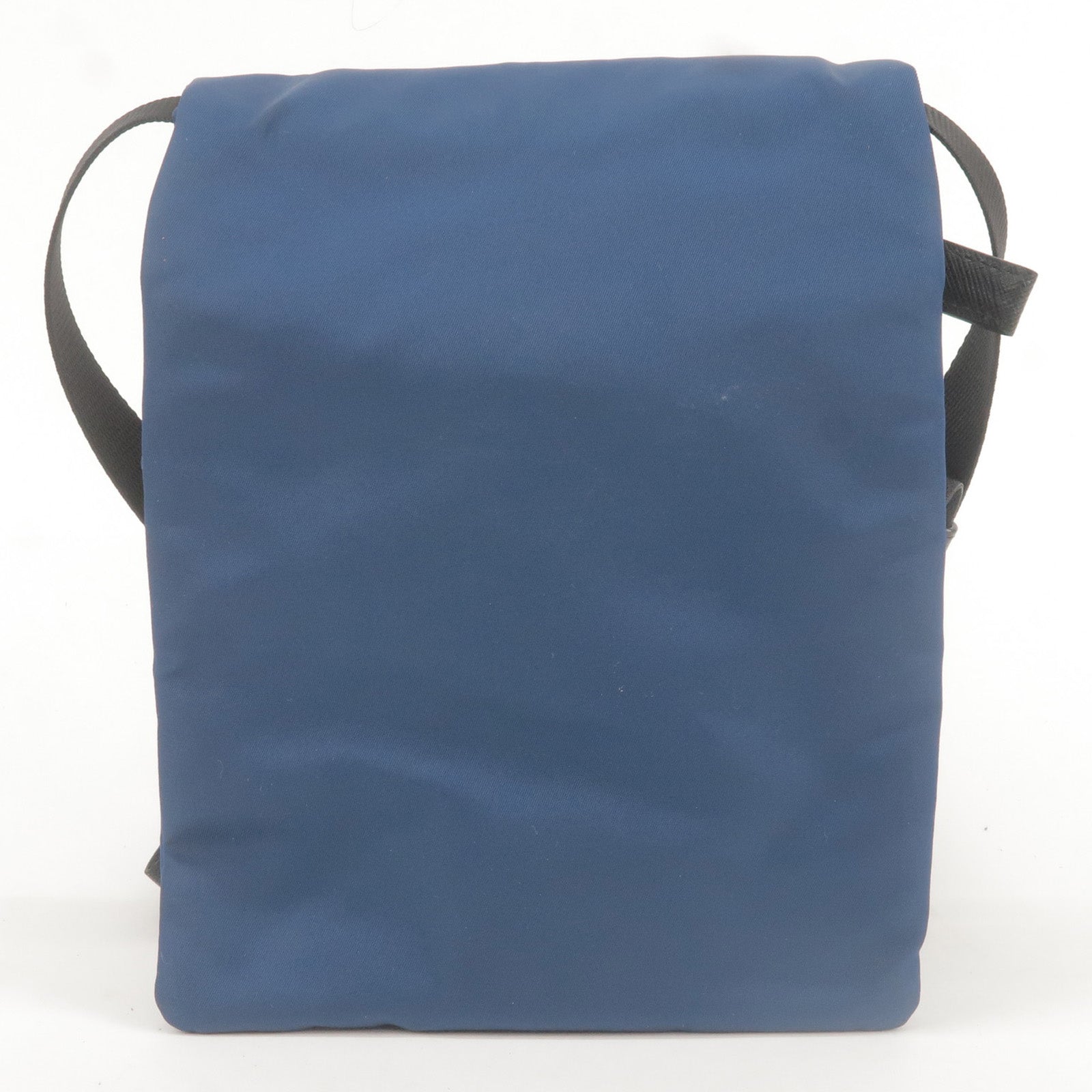Prada Prada Nylon Leather Shoulder Bag Purse Blue Black