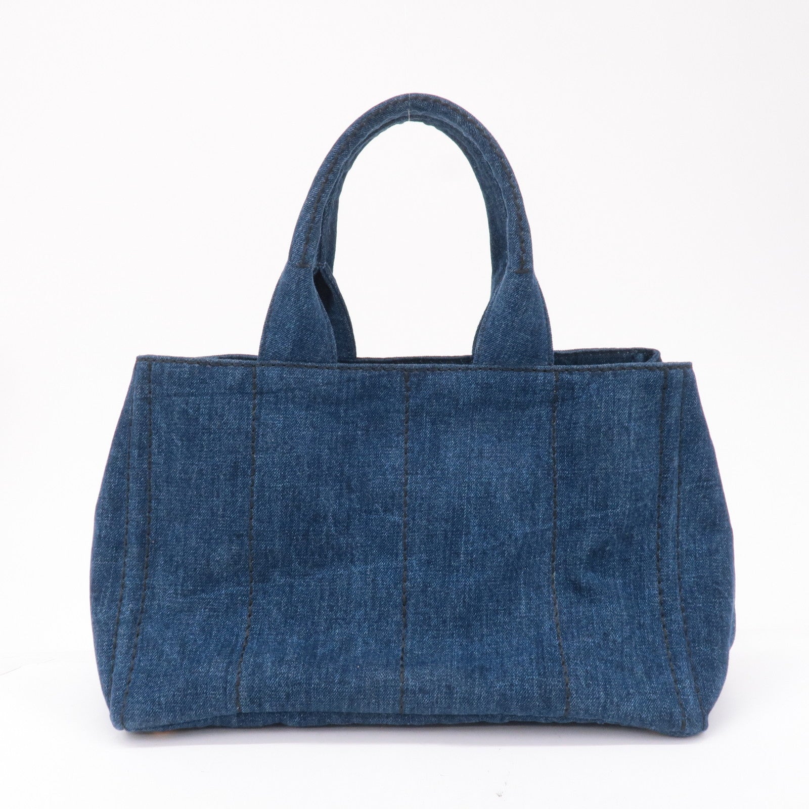 Prada Prada Canapa Tote Bag Hand Bag Blue B1877B