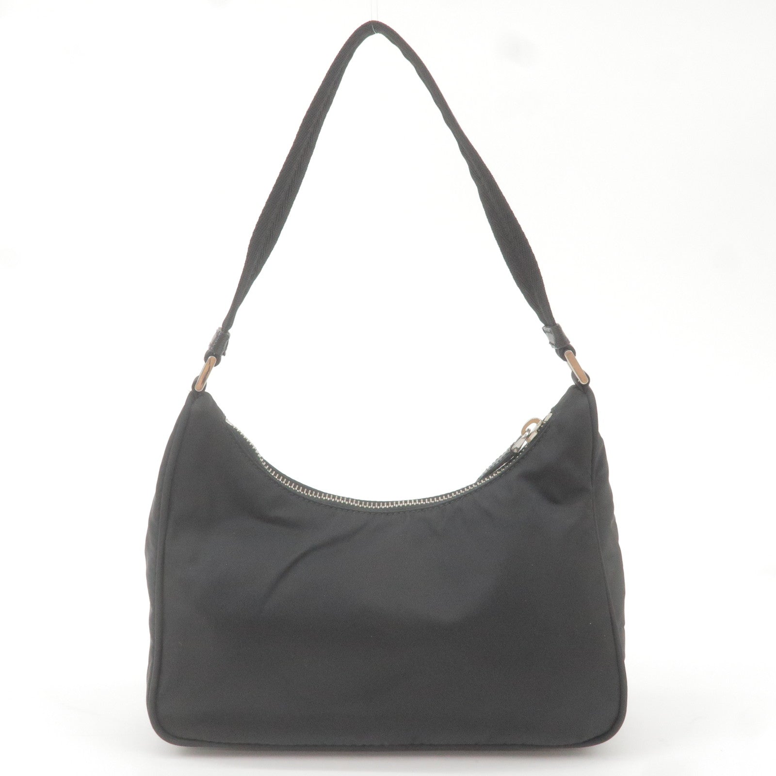 Prada Prada Logo Nylon Leather Shoulder Bag Nero Black 1N1204 36646 16