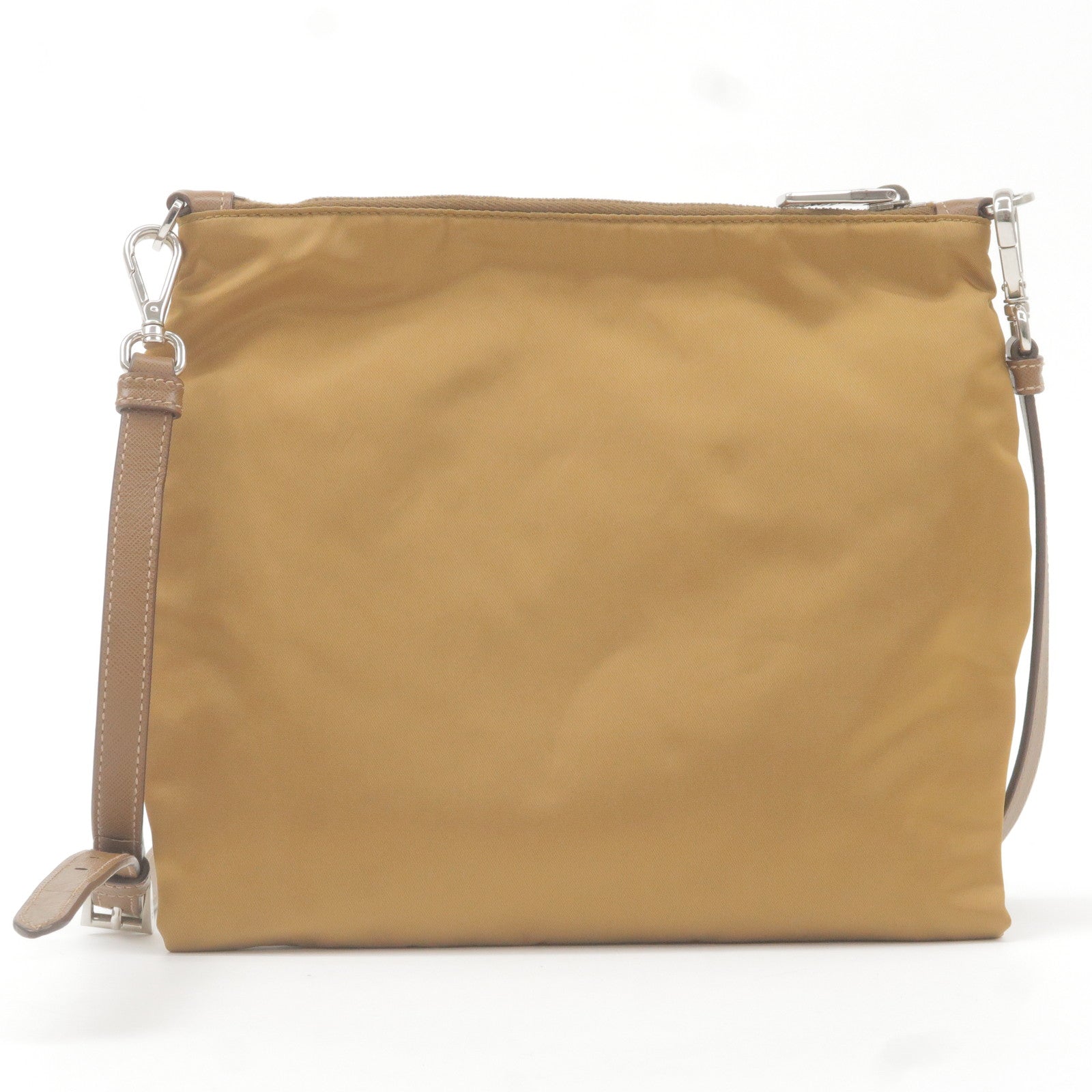 Prada Prada Logo Nylon Leather Shoulder Bag Crossbody Bag Brown 36698 16