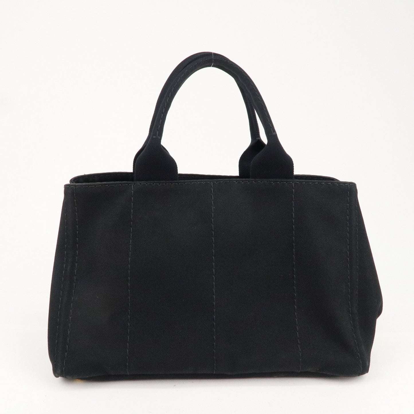 Prada Prada Canapa Canvas Tote Bag Hand Bag Black