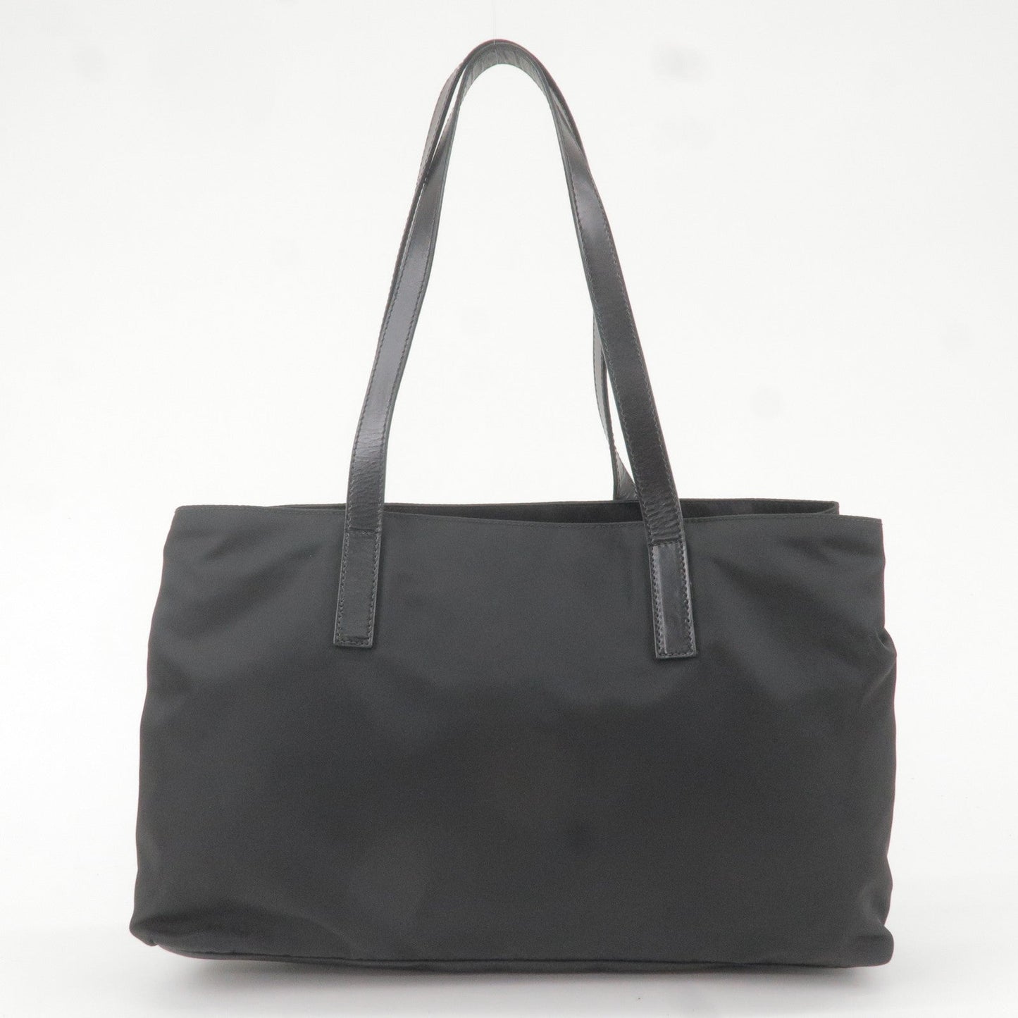 Prada Prada Logo Nylon Leather Tote Bag Hand Bag Black 36177 4