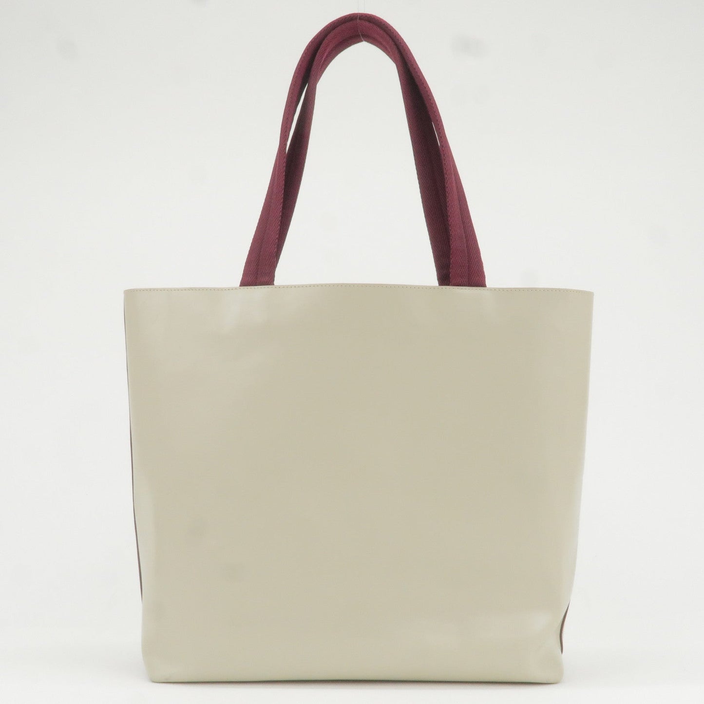 Prada Prada Leather Canvas Tote Bag Hand Bag Greige