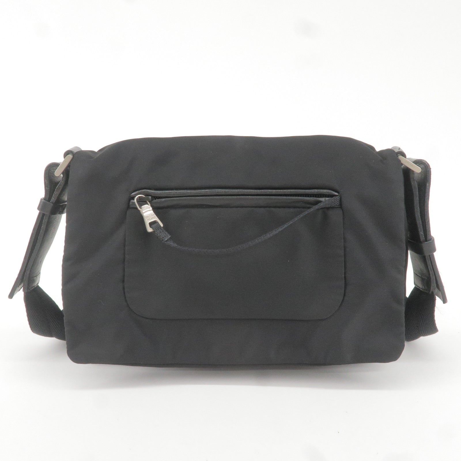 Prada Prada Logo Nylon Leather Shoulder Bag Nero Black B9717 36388 6