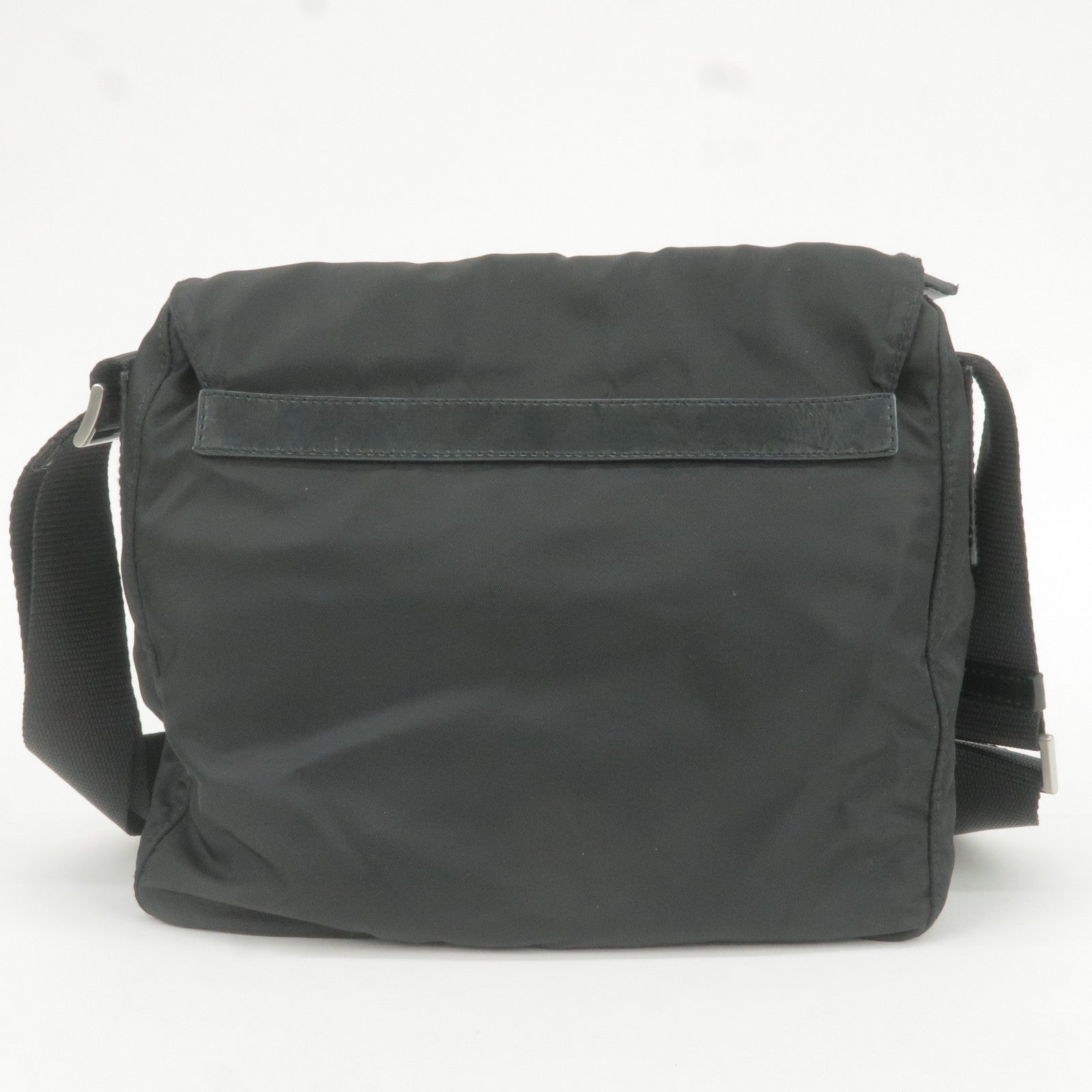 Prada Prada Logo Nylon Leather Shoulder Bag Purse Bag