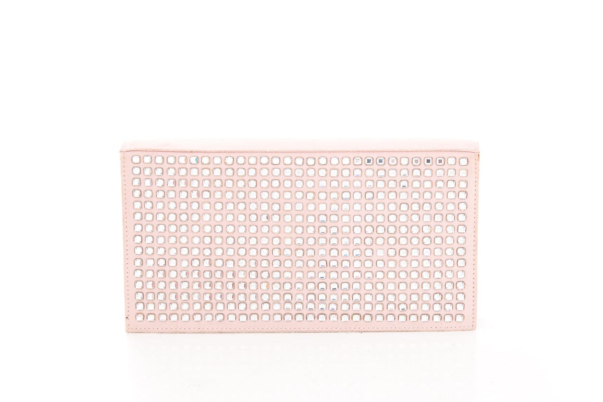 Gucci Pink Satin and Rhinestone Clutch