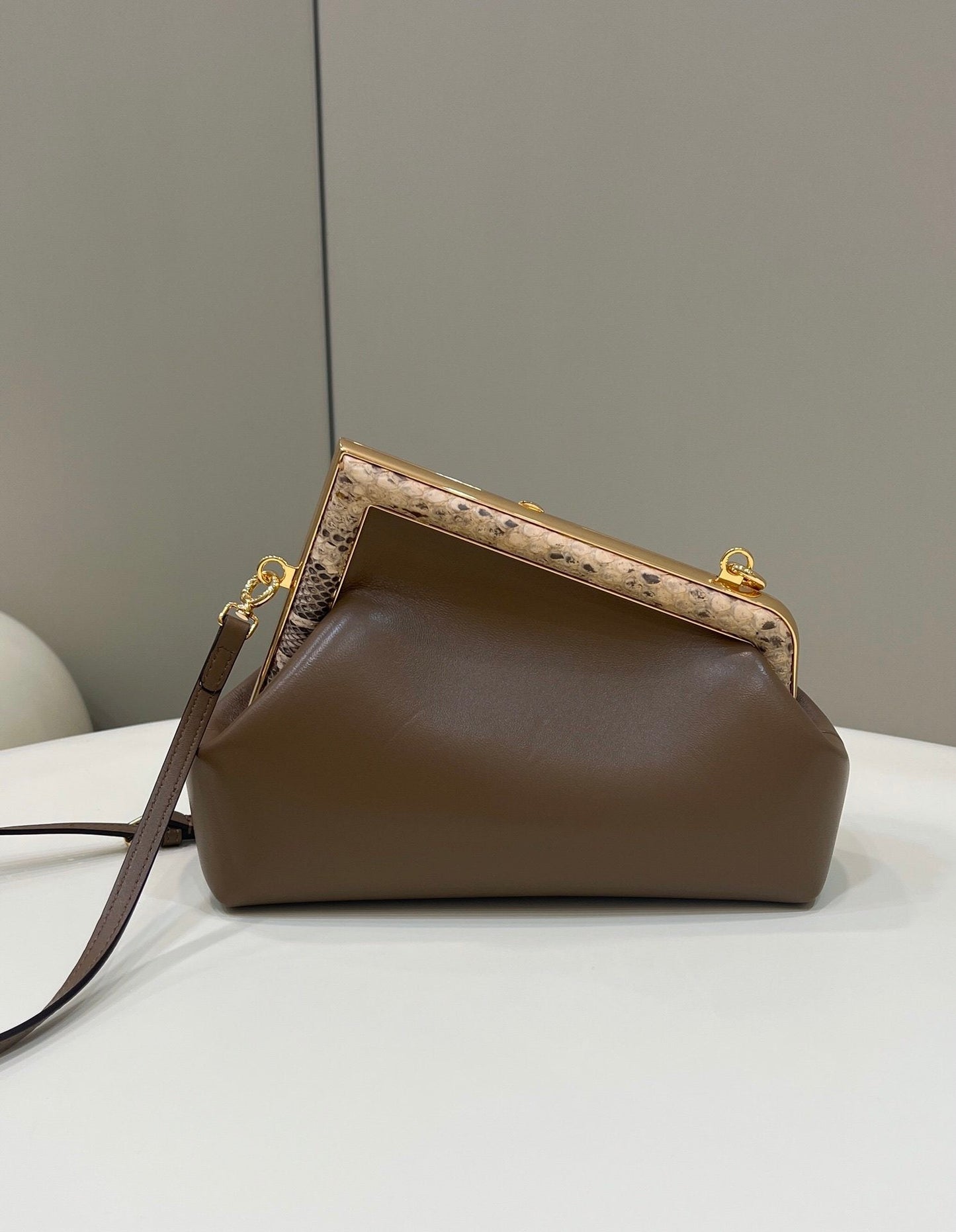 Fendi Top QualityTop Quality Top QualityTop Brown Small FF Crossbody Bag