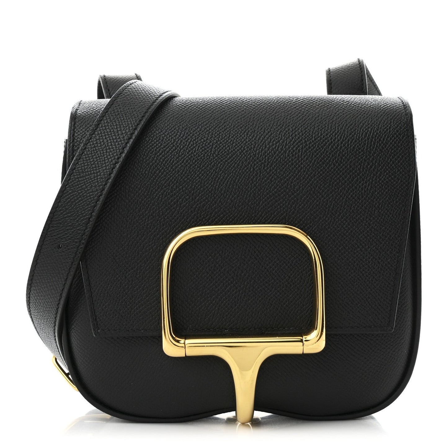 Hermes Epsom Della Cavalleria Handbag Black Mini Travel Bag