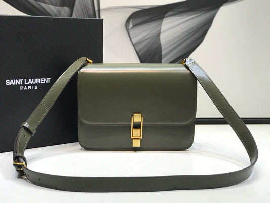 YSL Saint Laurent YSL Top Quality Le Carre Satchel In Green Travel Bag