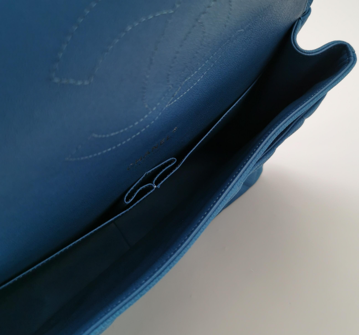 Chanel Classic Flap CF  Bag Maxi Blue